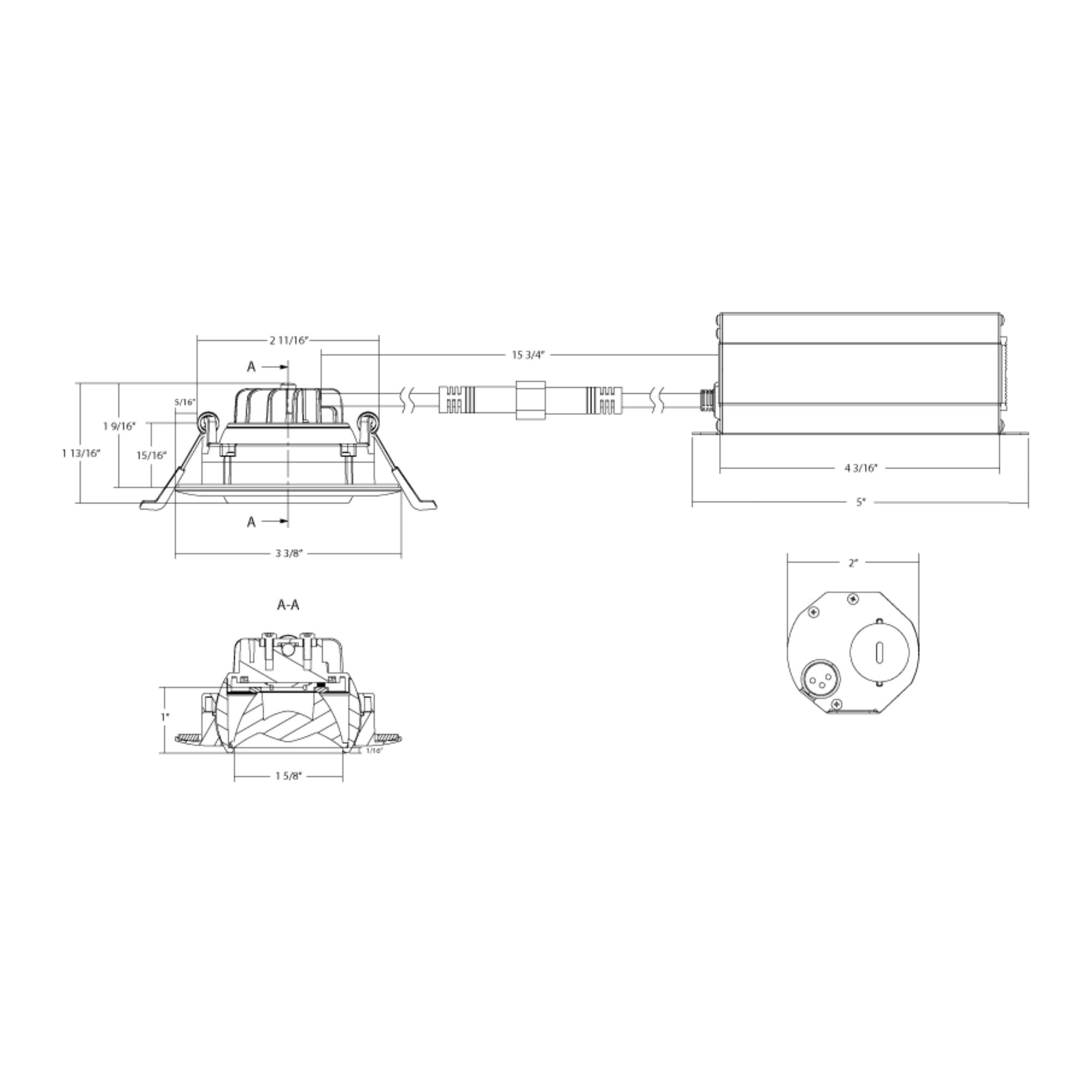 RAB Lighting - 3" Canless Gimbal Downlight, 600 Lm, 5-CCT, 38° Spot, White Smooth Trim | Bees Lighting
