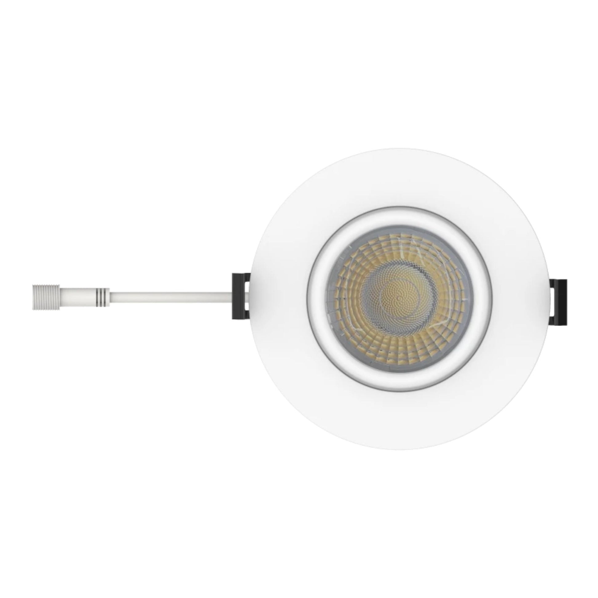 RAB Lighting - 4" Canless Gimbal Downlight, 1050 Lm, 5-CCT, 38° Spot, White Smooth Trim | Bees Lighting