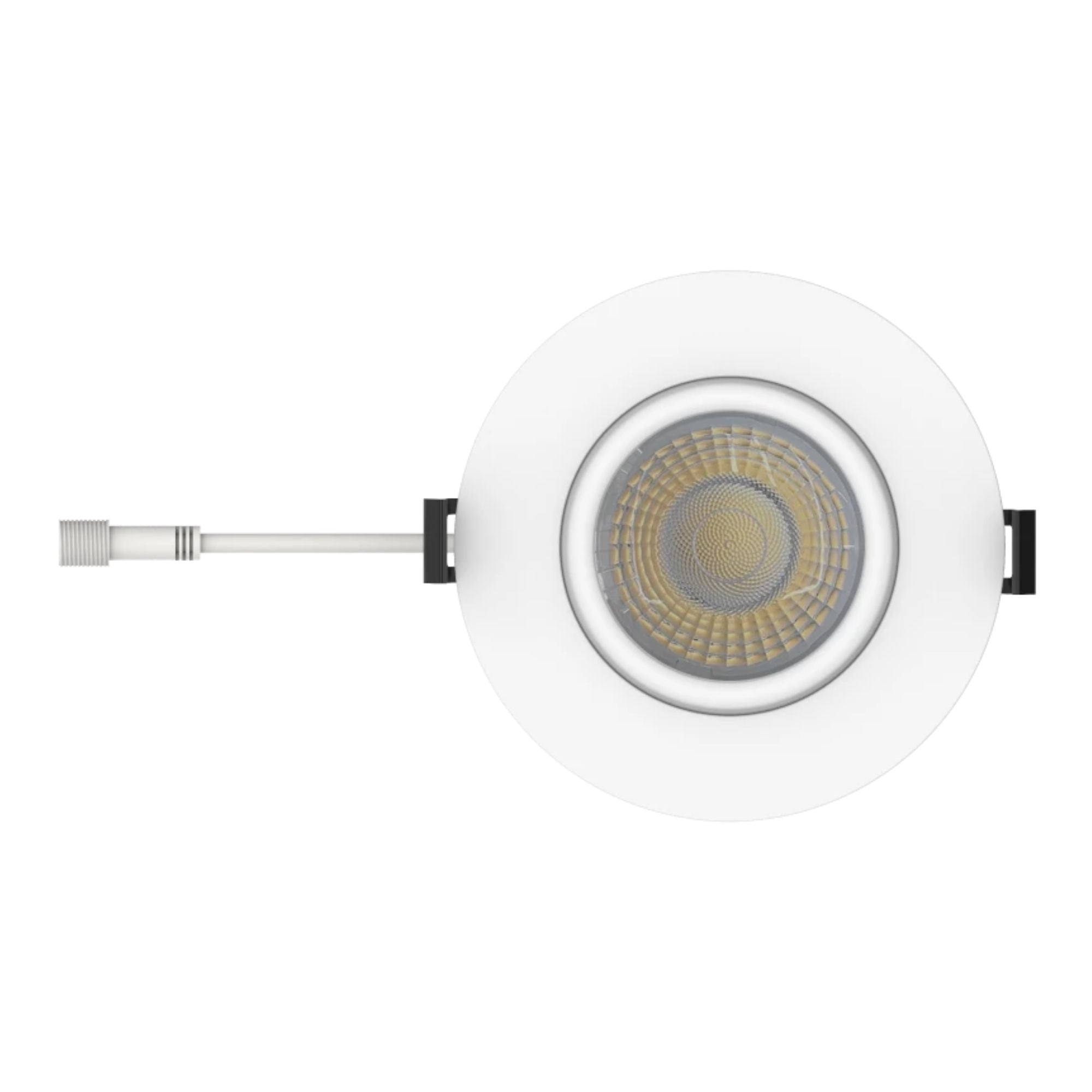 RAB Lighting - 4" Canless Gimbal Downlight, 1050 Lm, 5-CCT, 38° Spot, White Smooth Trim | Bees Lighting