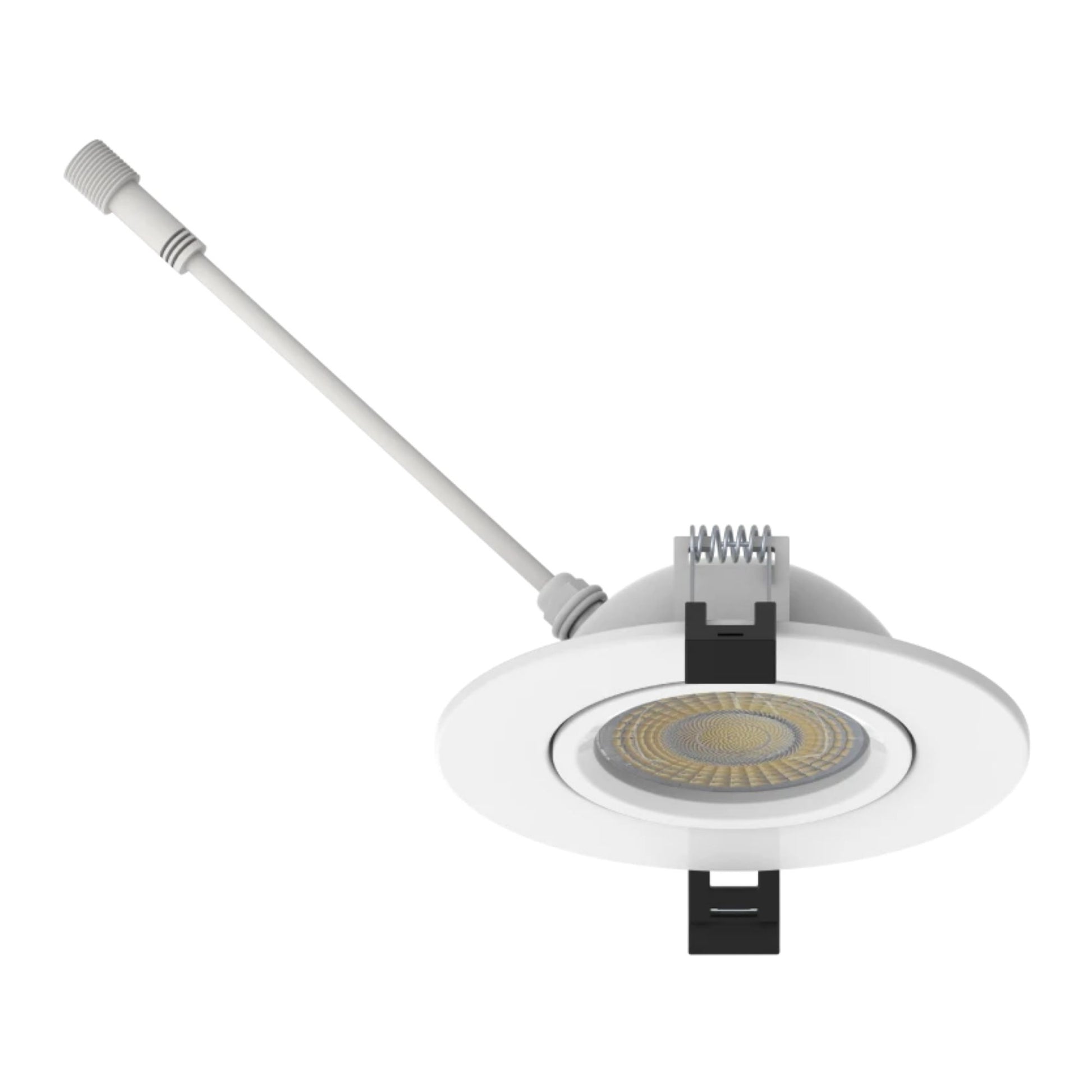 RAB Lighting - 4" Canless Gimbal Downlight, 1050 Lm, 5-CCT, 38° Spot, White Floating Trim | Bees Lighting