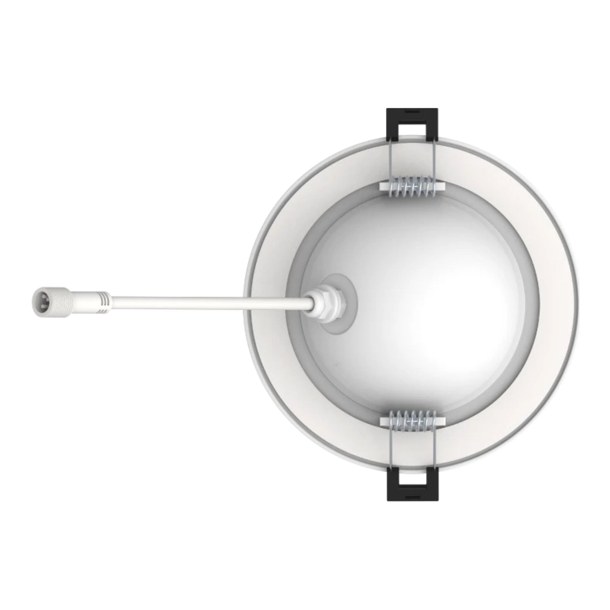 RAB Lighting - 4" Canless Gimbal Downlight, 1050 Lm, 5-CCT, 38° Spot, White Floating Trim | Bees Lighting