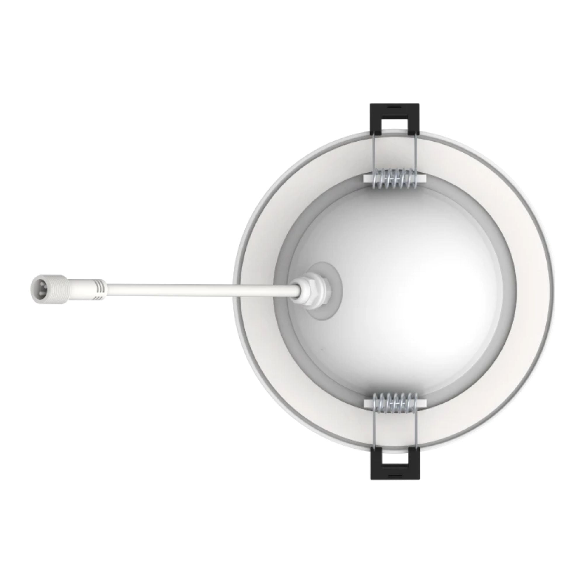 RAB Lighting - 4" Canless Gimbal Downlight, 1050 Lm, 5-CCT, 38° Spot, White Floating Trim | Bees Lighting