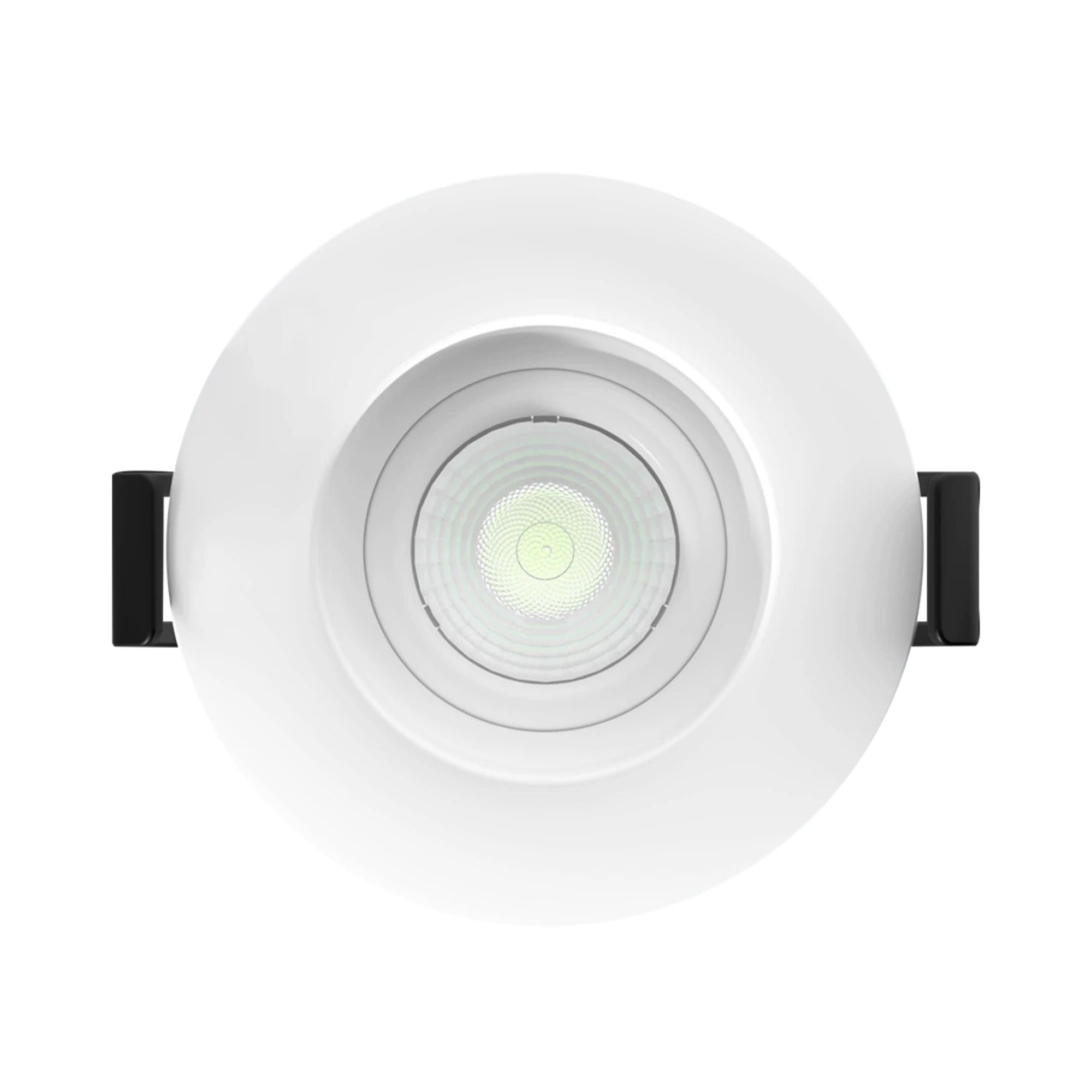 2" Canless Gimbal Downlight, 400 Lm, 5-CCT, 20° Spot, White Deep Regress Trim
