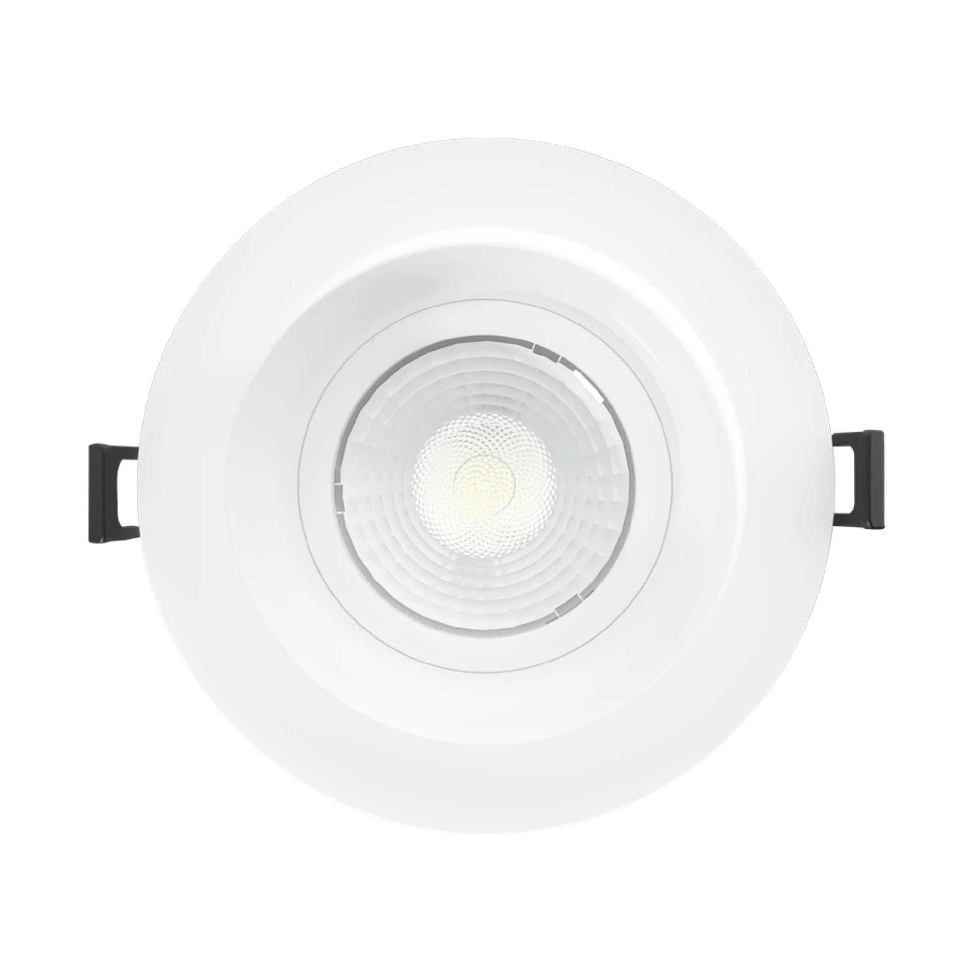 4" Canless Gimbal Downlight, 1050 Lm, 5-CCT, 38° Spot, White Regressed Trim