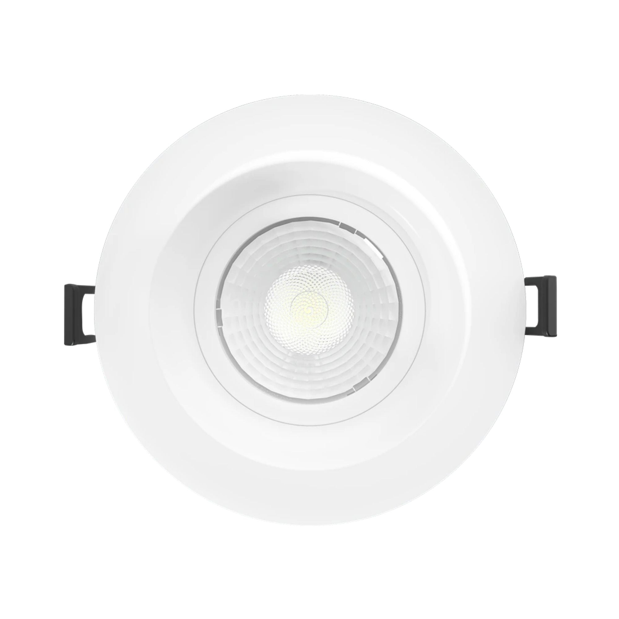 4" Canless Gimbal Downlight, 1050 Lm, 5-CCT, 38° Spot, White Regressed Trim