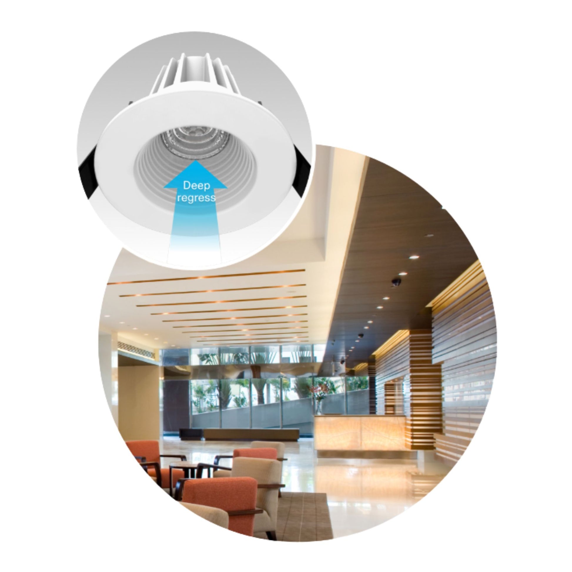 3" Canless LED Recessed Light, 650 Lumens, 5-CCT, Round Baffle Trim - Bees Lighting