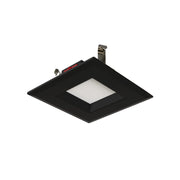 4" R34 Retrofit LED Can Light, 600 Lm, CCT-Adjustable, Black Square Smooth Trim