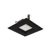 4" R34 Retrofit LED Can Light, 600 Lm, CCT-Adjustable, Black Square Baffle Trim
