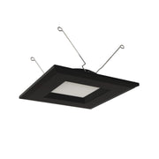 6" R34 Retrofit LED Can Light, 900 Lm, CCT-Adjustable, Black Square Smooth Trim