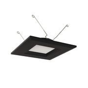 6" R34 Retrofit LED Can Light, 900 Lm, CCT-Adjustable, Black Square Baffle Trim
