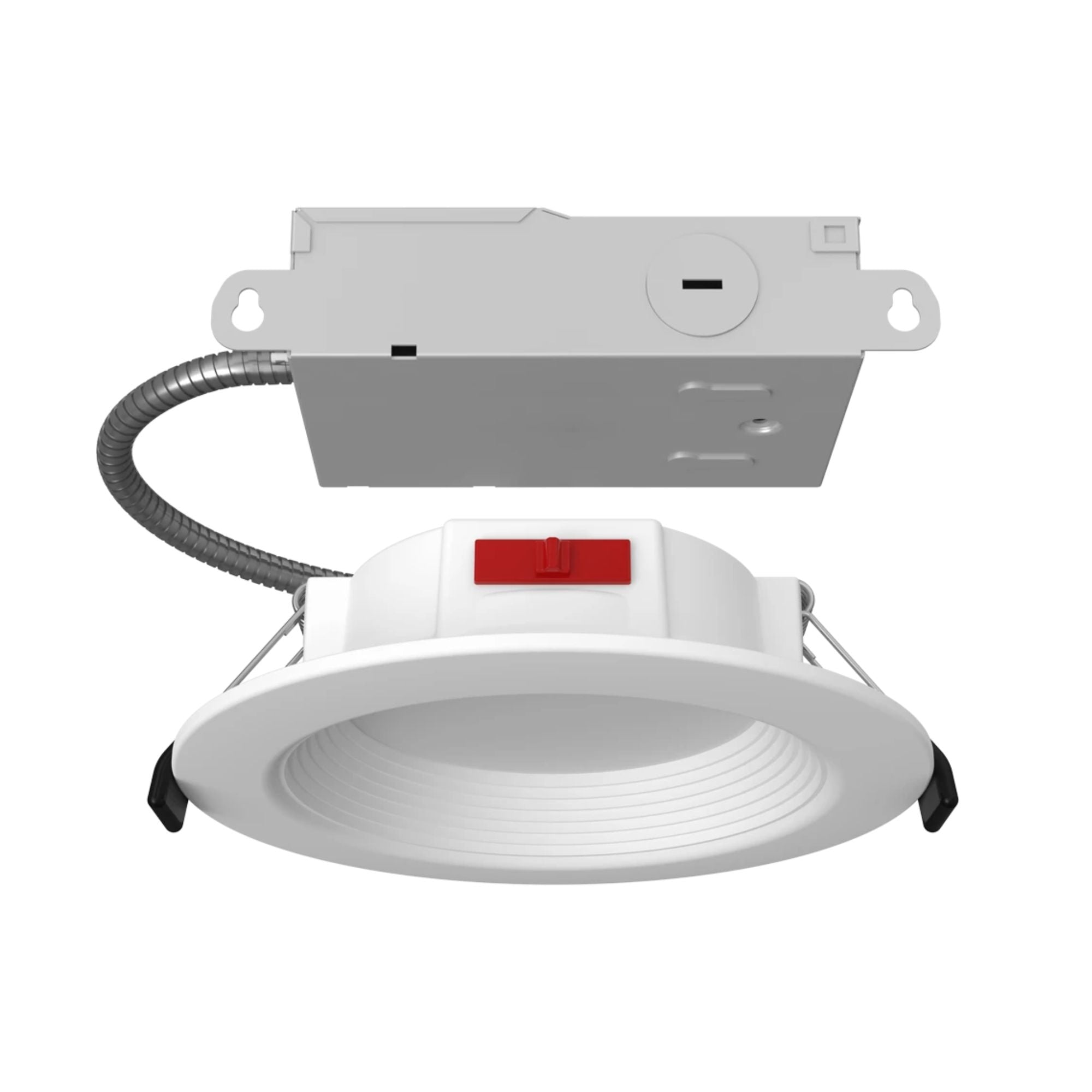 4" CCT-Adjustable LED Recessed Downlight, 7W, 650 Lm, Baffle Trim, Pack of 12