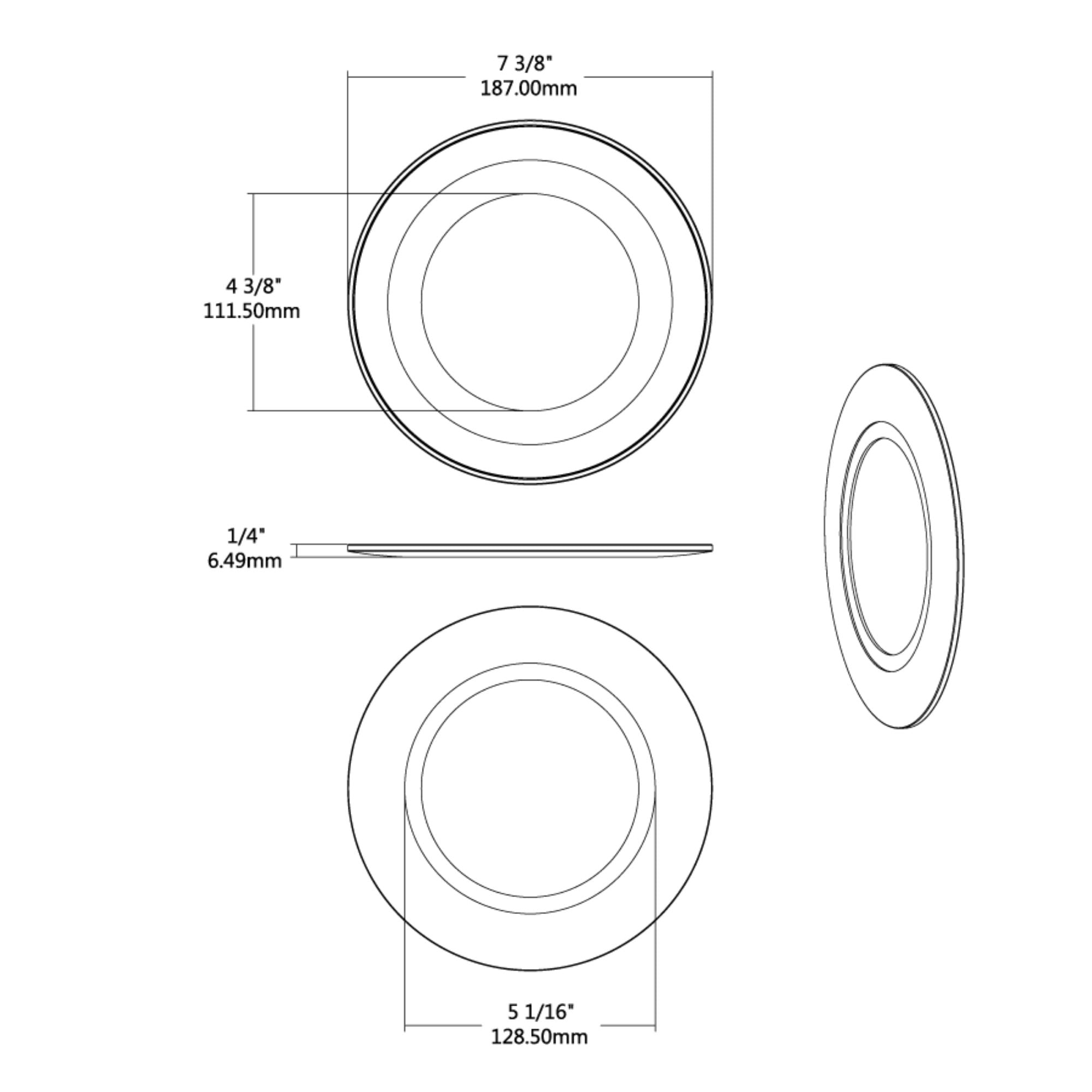 RAB RFLED-GOOF-4R-6R-W 4''-6'' Round Smooth Trim Goof Ring Accessory