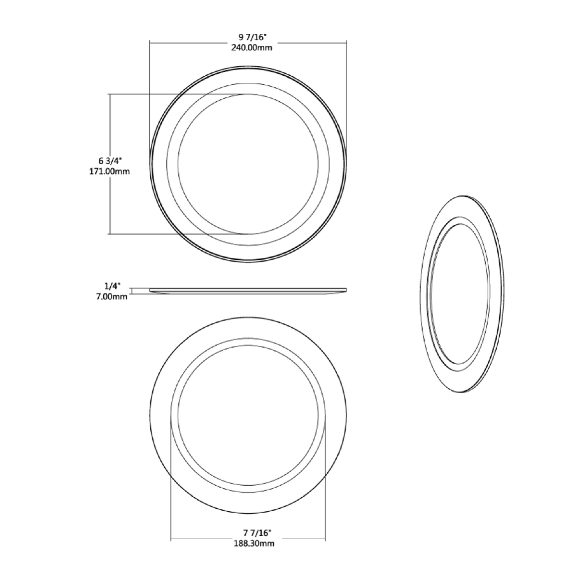 RAB RFLED-GOOF-6R-8R-W 6''-8'' Round Smooth Trim Goof Ring Accessory