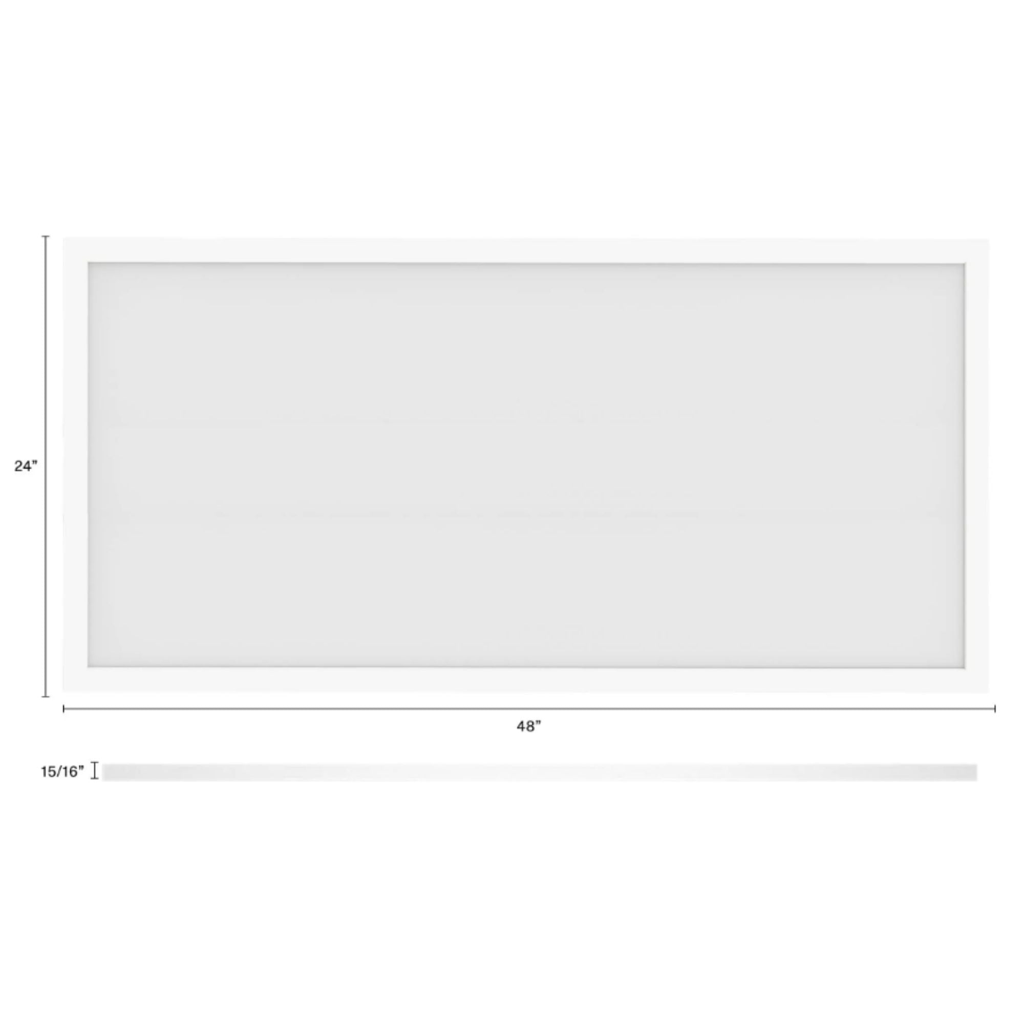 2x4 LED Flat Panel Flush Mount, 55W, 6000lm, Selectable CCT, 120-277V, White
