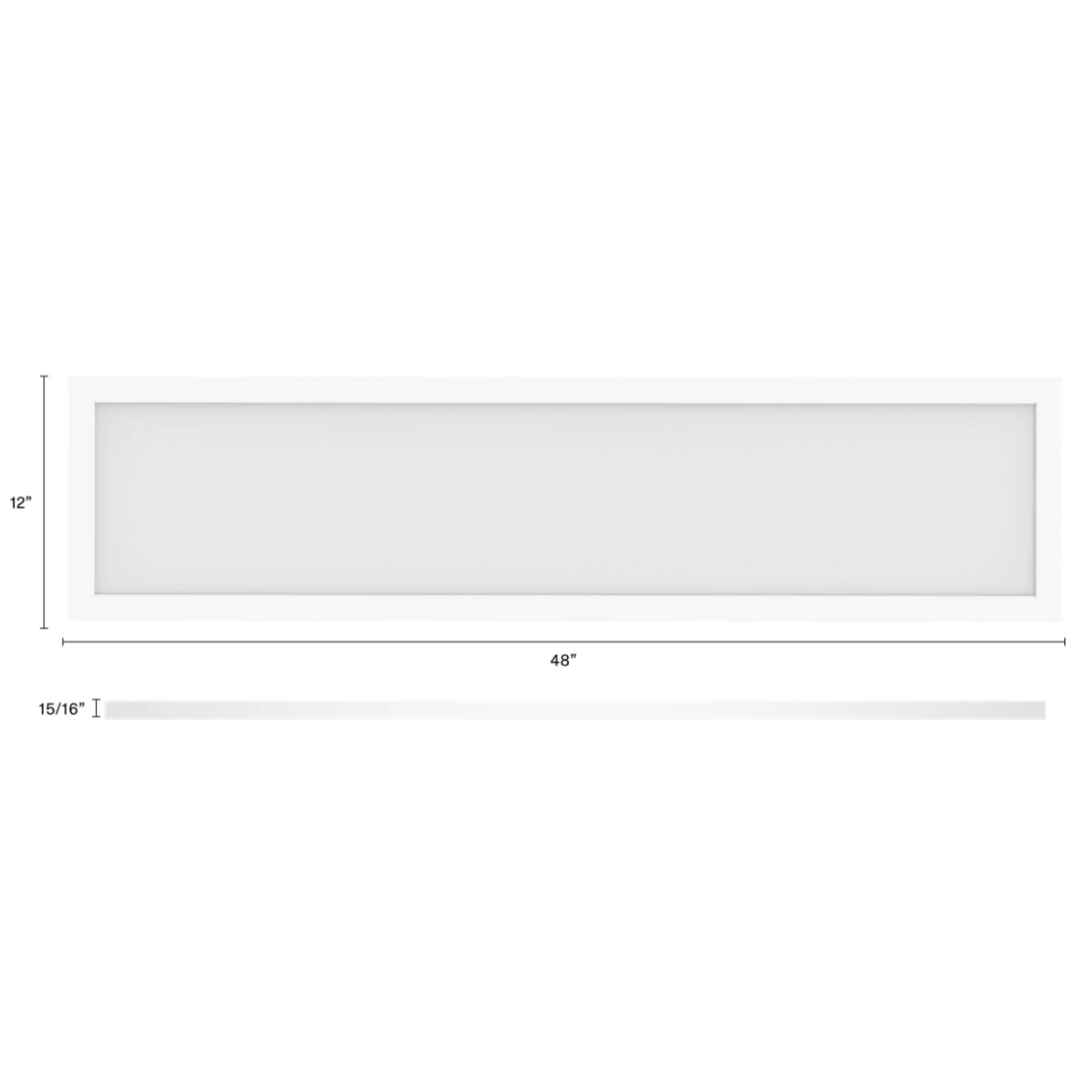 1x4 LED Flat Panel Flush Mount, 45W, 4400lm, Selectable CCT, 120-277V, White