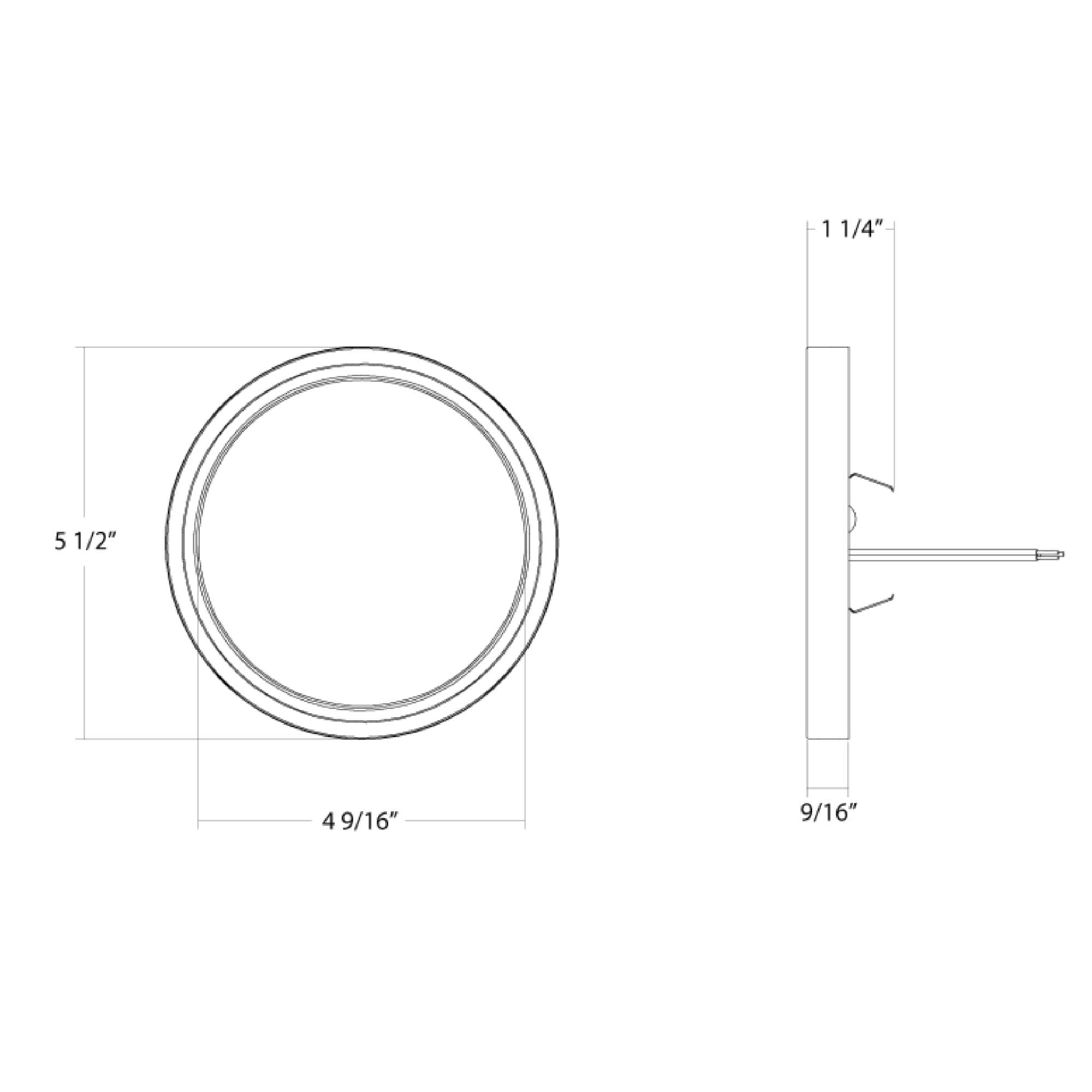 SUMO Slim 5.5" Round LED Surface Mount, 650 Lm, 5CCT, White - Bees Lighting