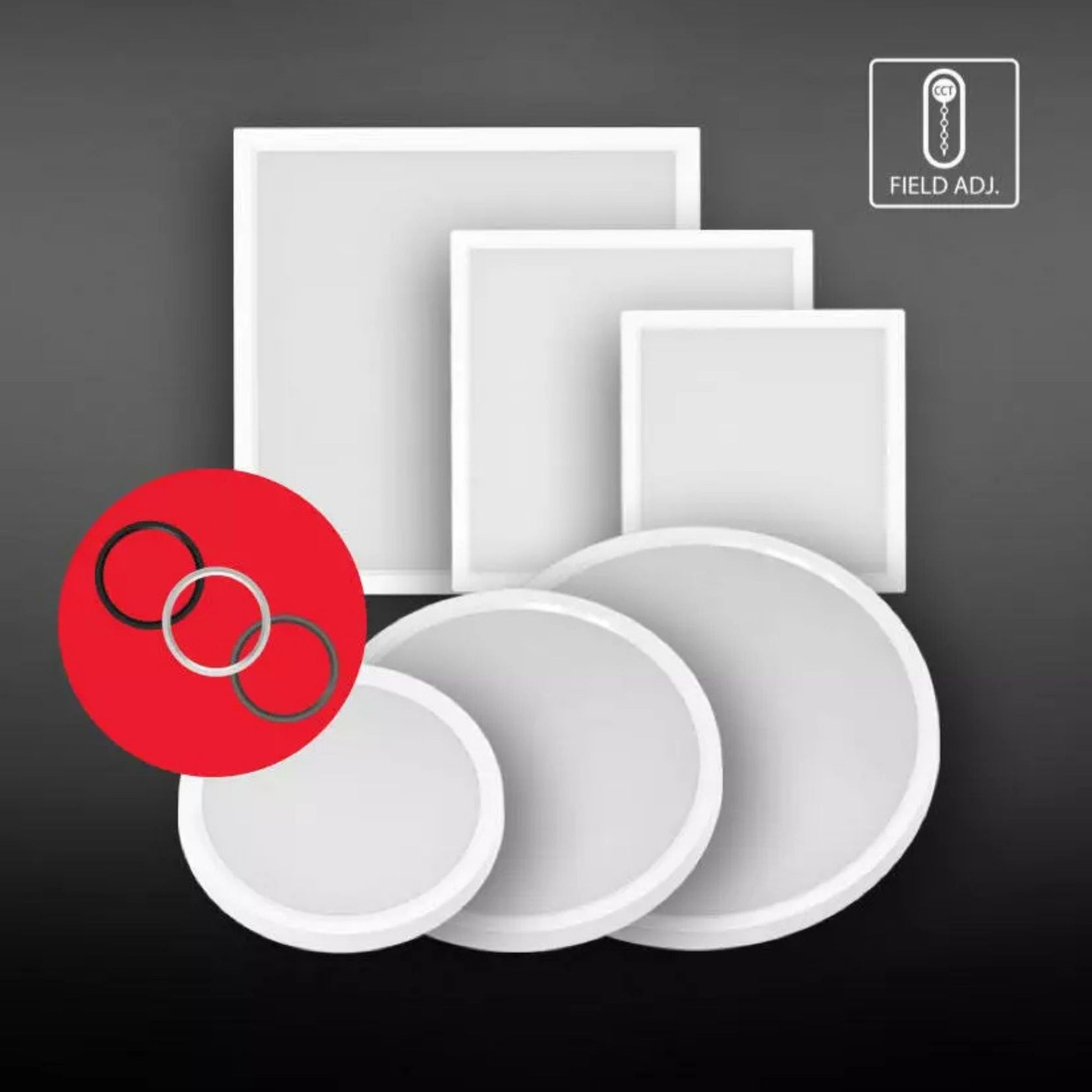 SUMO Slim 9" Round LED Surface Mount, 1150 Lm, 5CCT, White - Bees Lighting