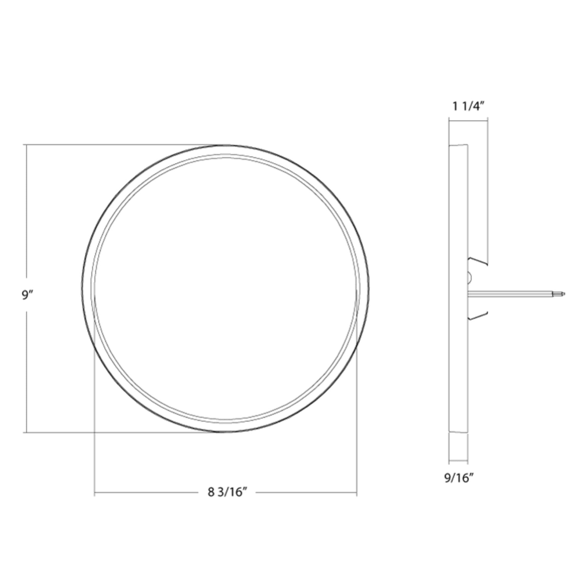 SUMO Slim 9" Round LED Surface Mount, 1150 Lm, 5CCT, White - Bees Lighting