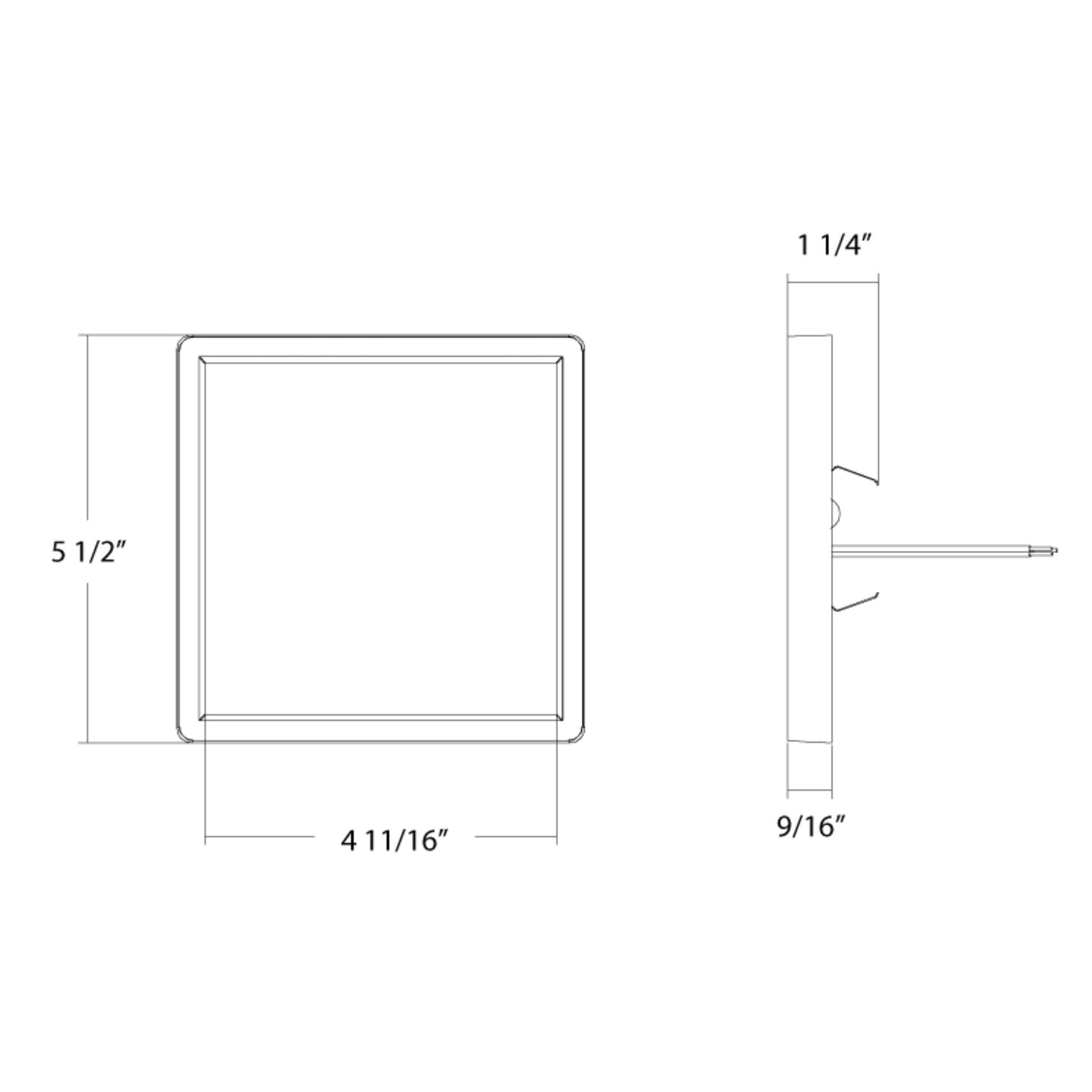 SUMO Slim 5.5" Square LED Surface Mount, 600 Lm, 5CCT, White - Bees Lighting