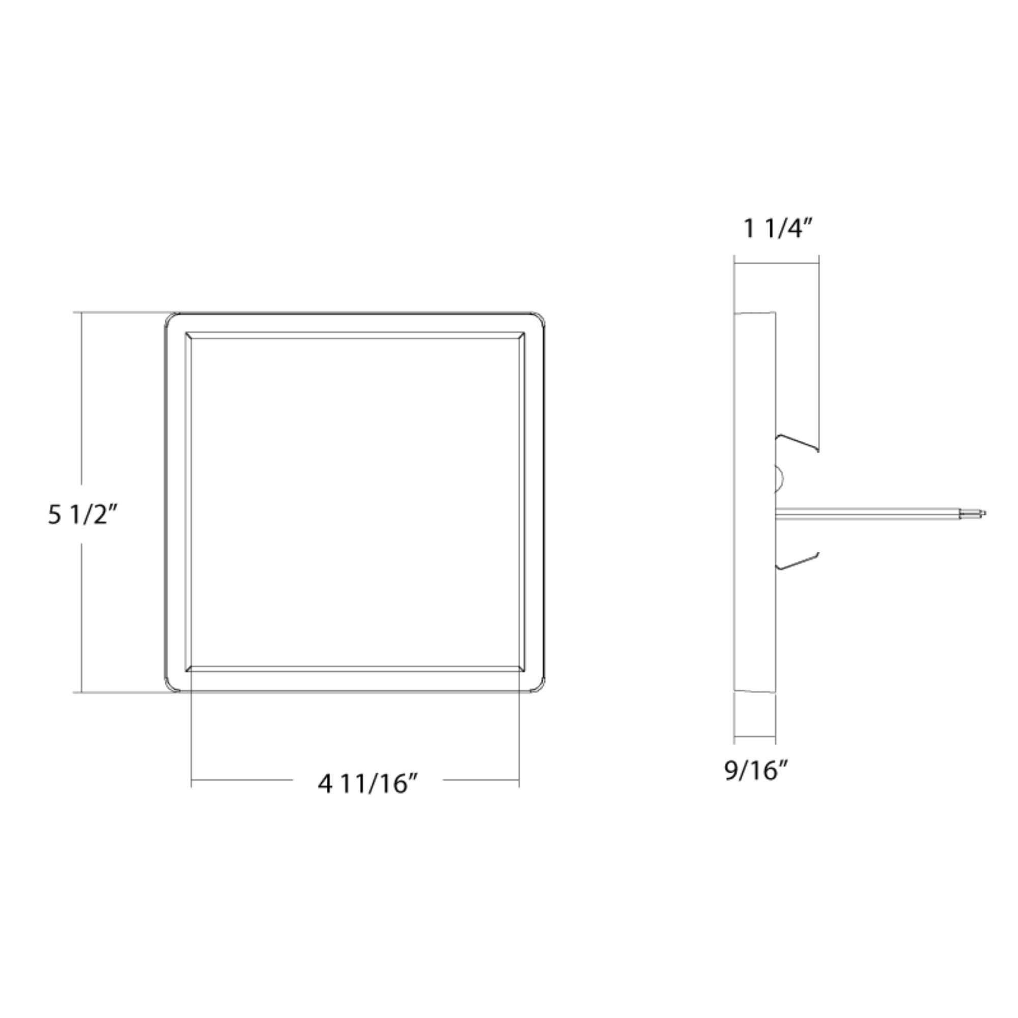 SUMO Slim 5.5" Square LED Surface Mount, 600 Lm, 5CCT, White - Bees Lighting