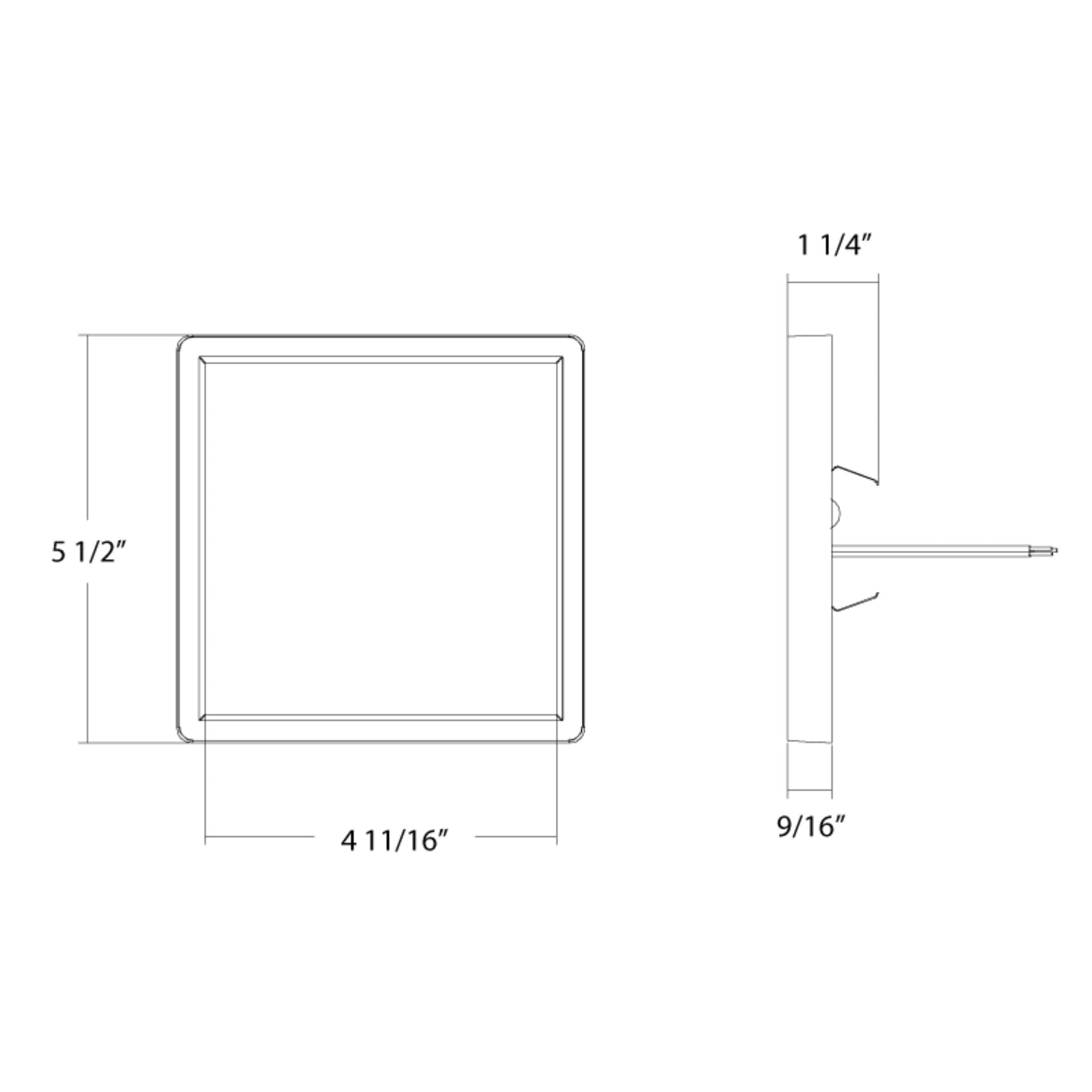 SUMO Slim 5.5" Square LED Surface Mount, 600 Lm, 5CCT, White