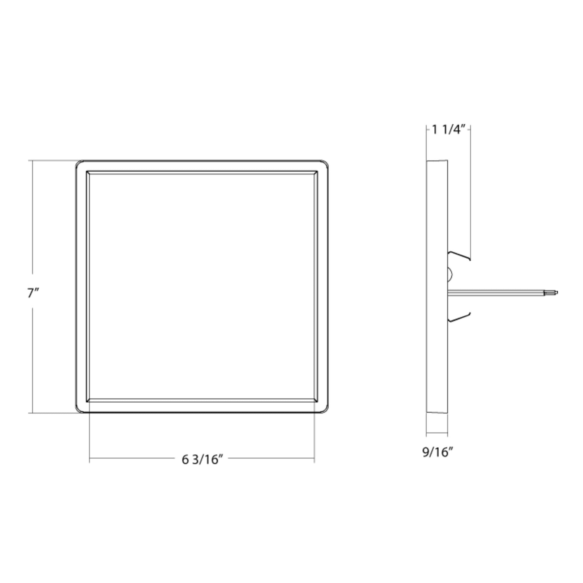 SUMO Slim 7" Square LED Surface Mount, 850 Lm, 5CCT, White - Bees Lighting
