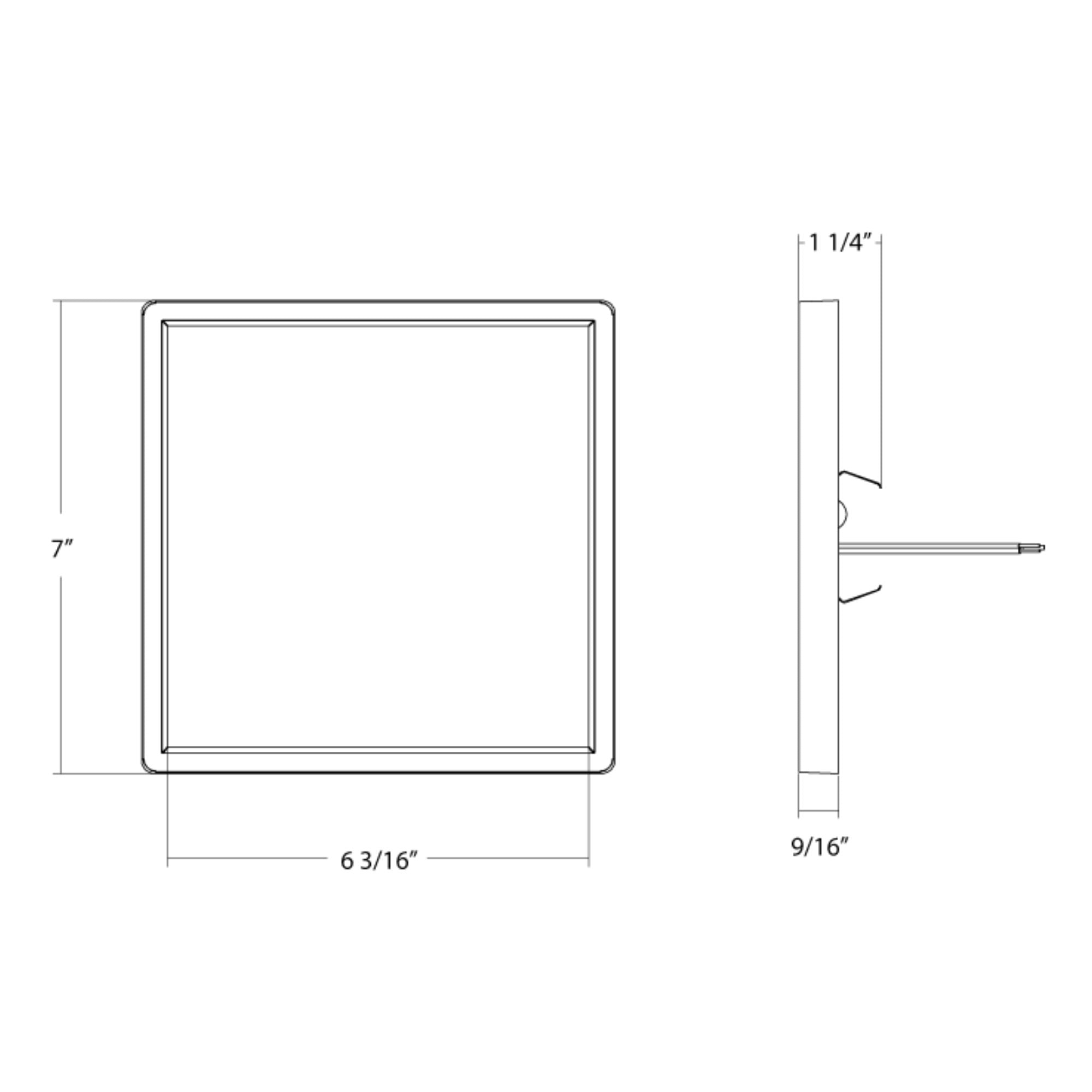 SUMO Slim 7" Square LED Surface Mount, 850 Lm, 5CCT, White - Bees Lighting