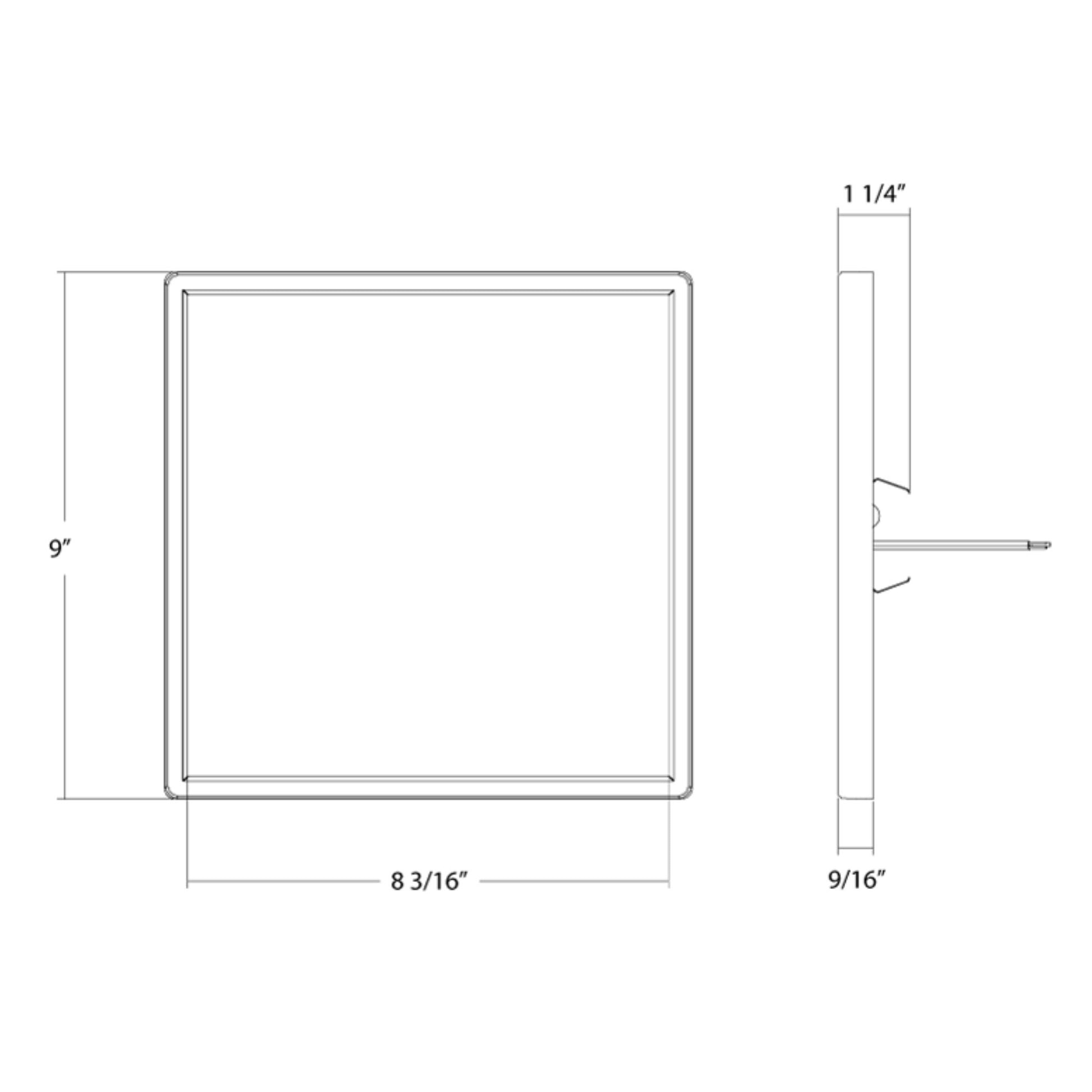 SUMO Slim 9" Square LED Surface Mount, 1100 Lm, 5CCT, White - Bees Lighting