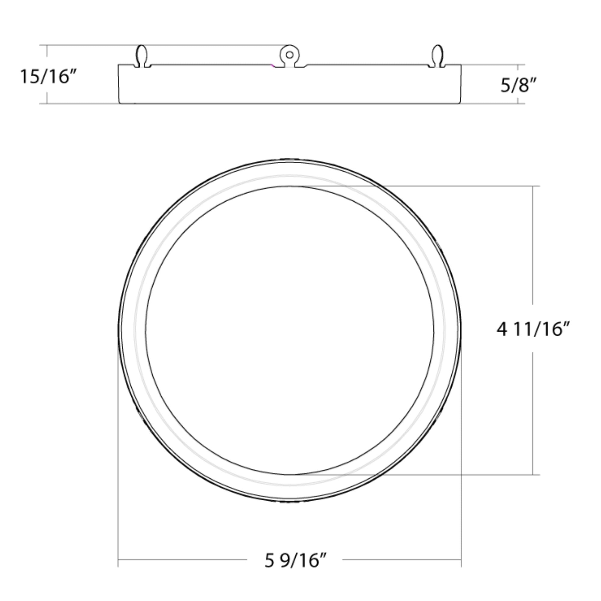 Color Trim for 5.5" SUMO Round Black Smooth - Bees Lighting