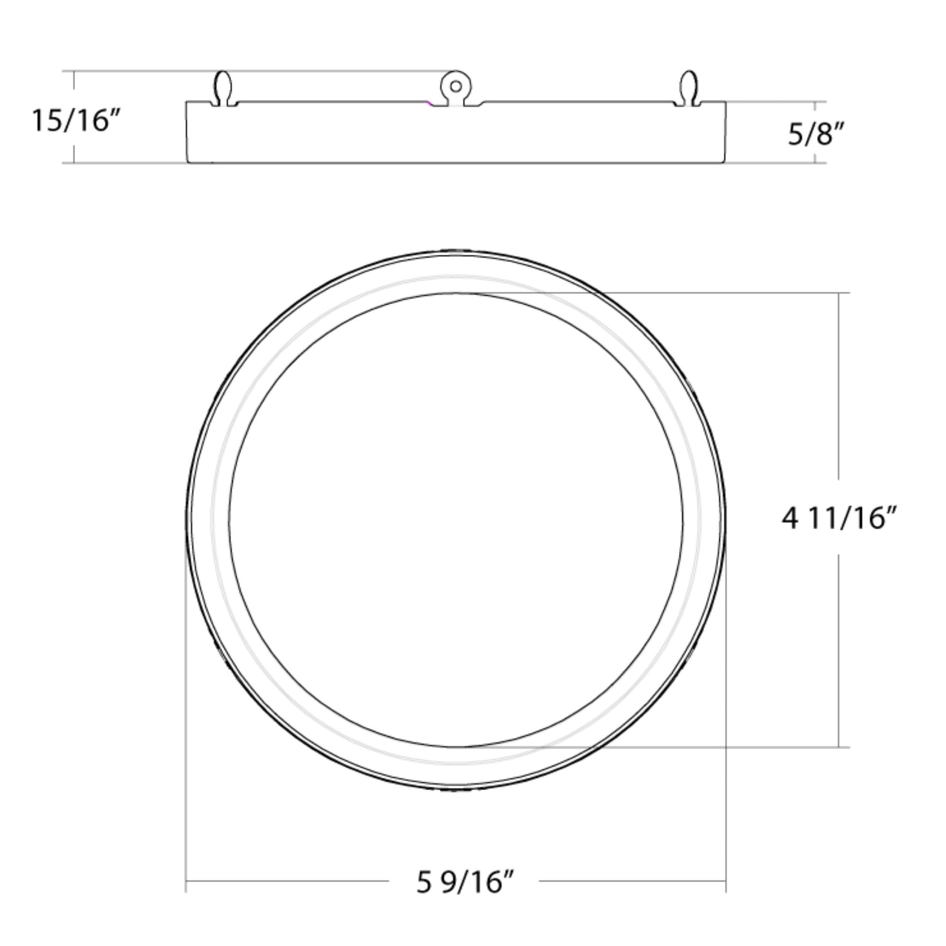 Color Trim for 5.5" SUMO Round Bronze Smooth - Bees Lighting