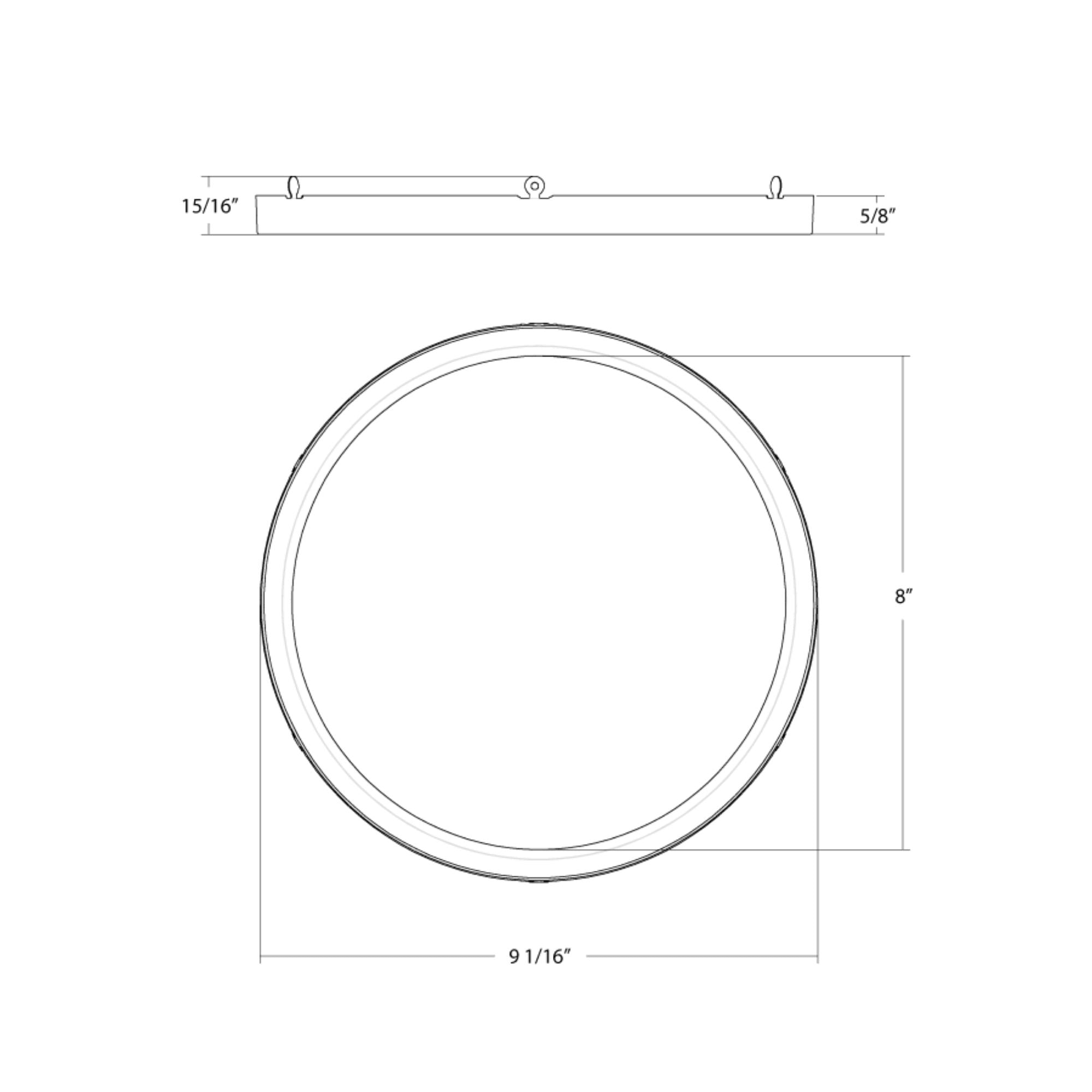 Color Trim for 9" SUMO Round Black Smooth - Bees Lighting