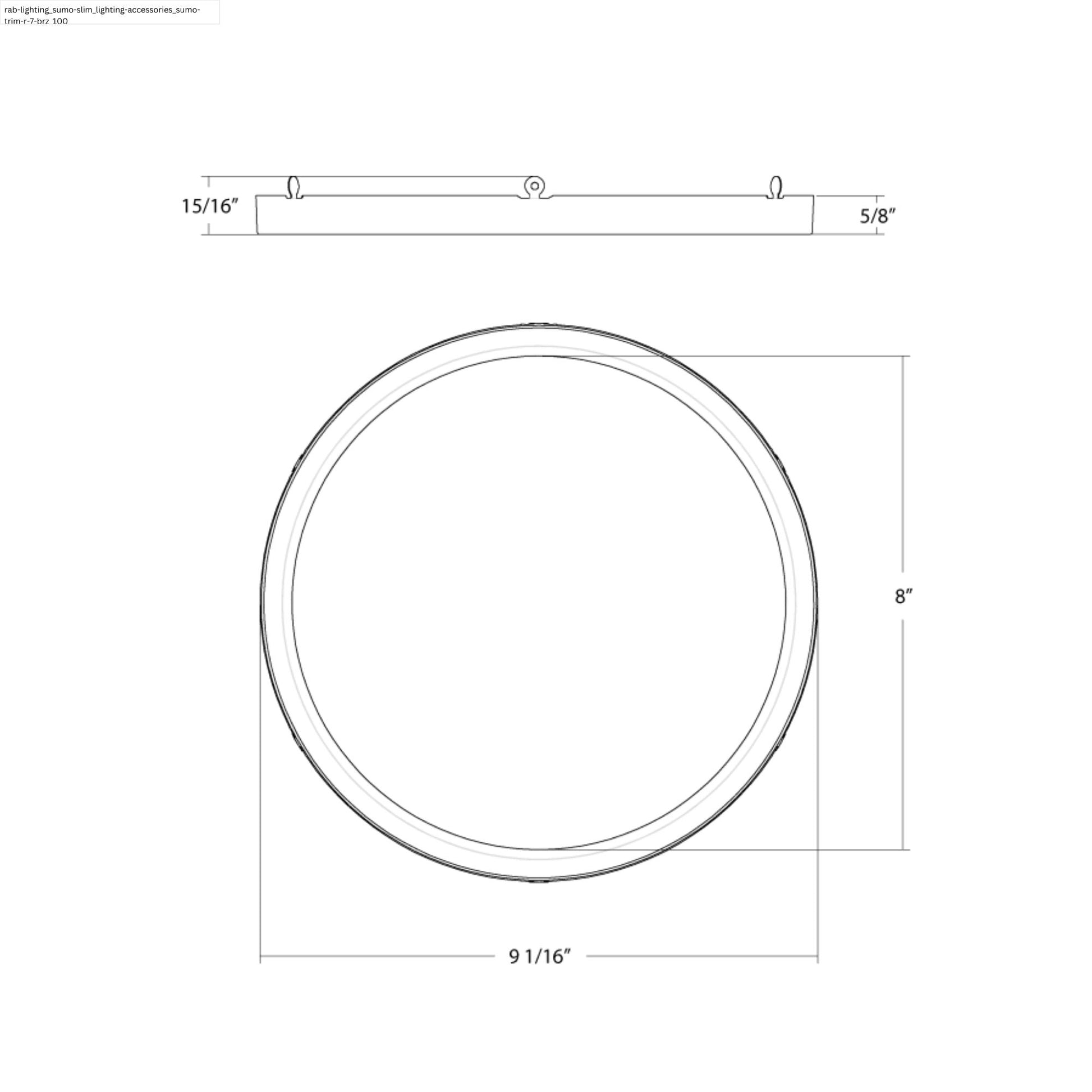Color Trim for 9" SUMO Round Bronze Smooth - Bees Lighting