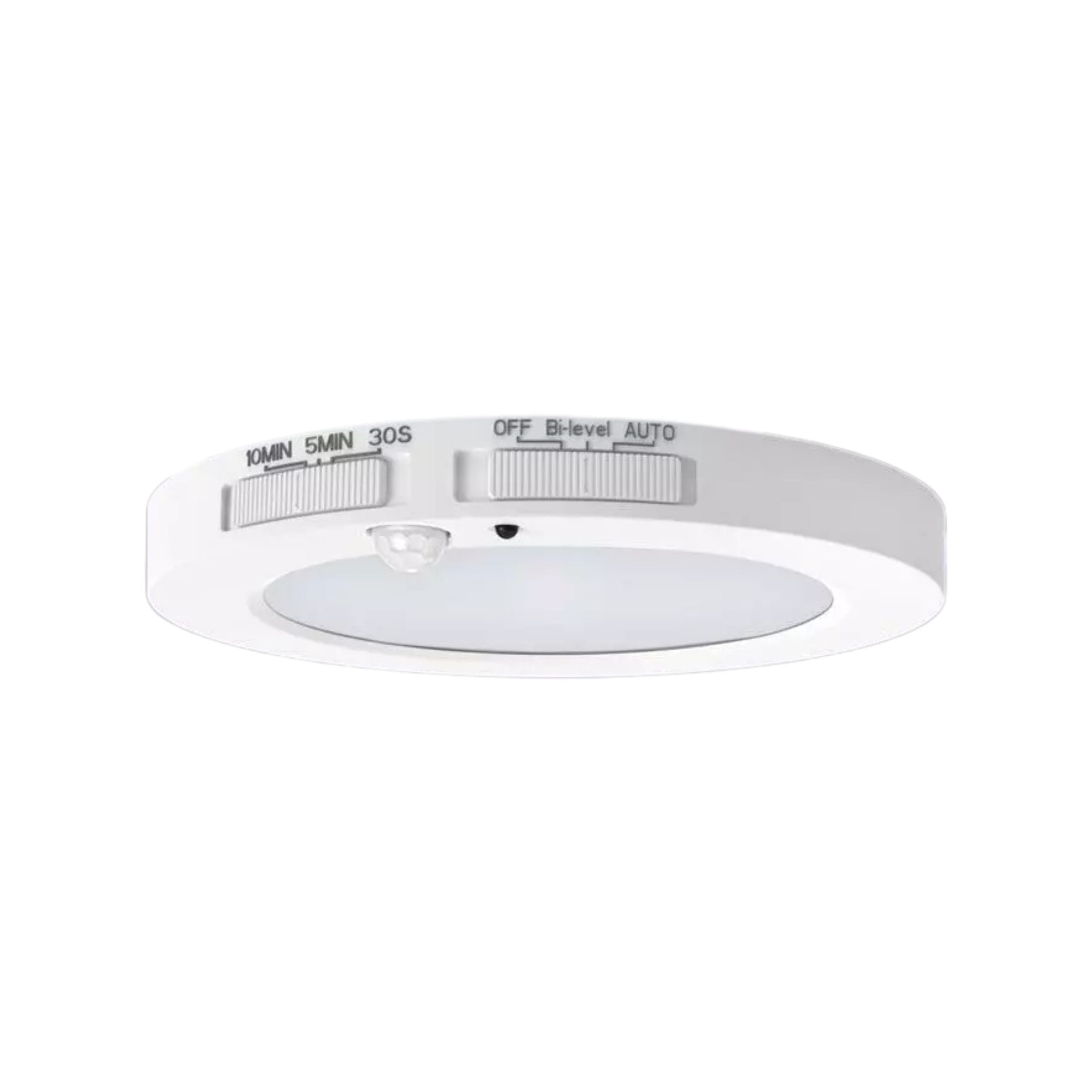 RAB SUMO-R-5/PIR 5.5" LED Surface Mount, 10W, 850lm, Selectable CCT, 120V, White, Motion Sensor