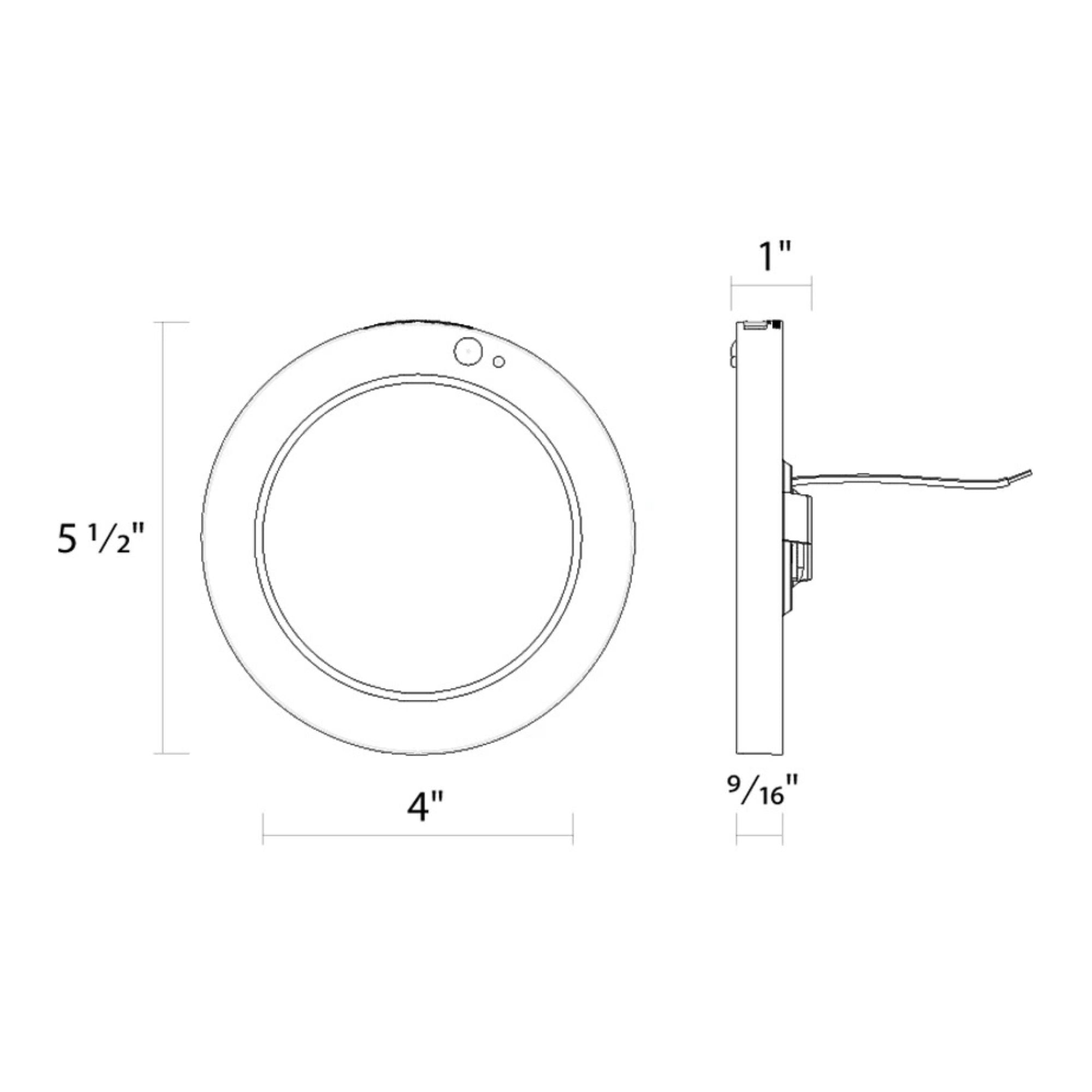 RAB SUMO-R-5/PIR 5.5" LED Surface Mount, 10W, 850lm, Selectable CCT, 120V, White, Motion Sensor