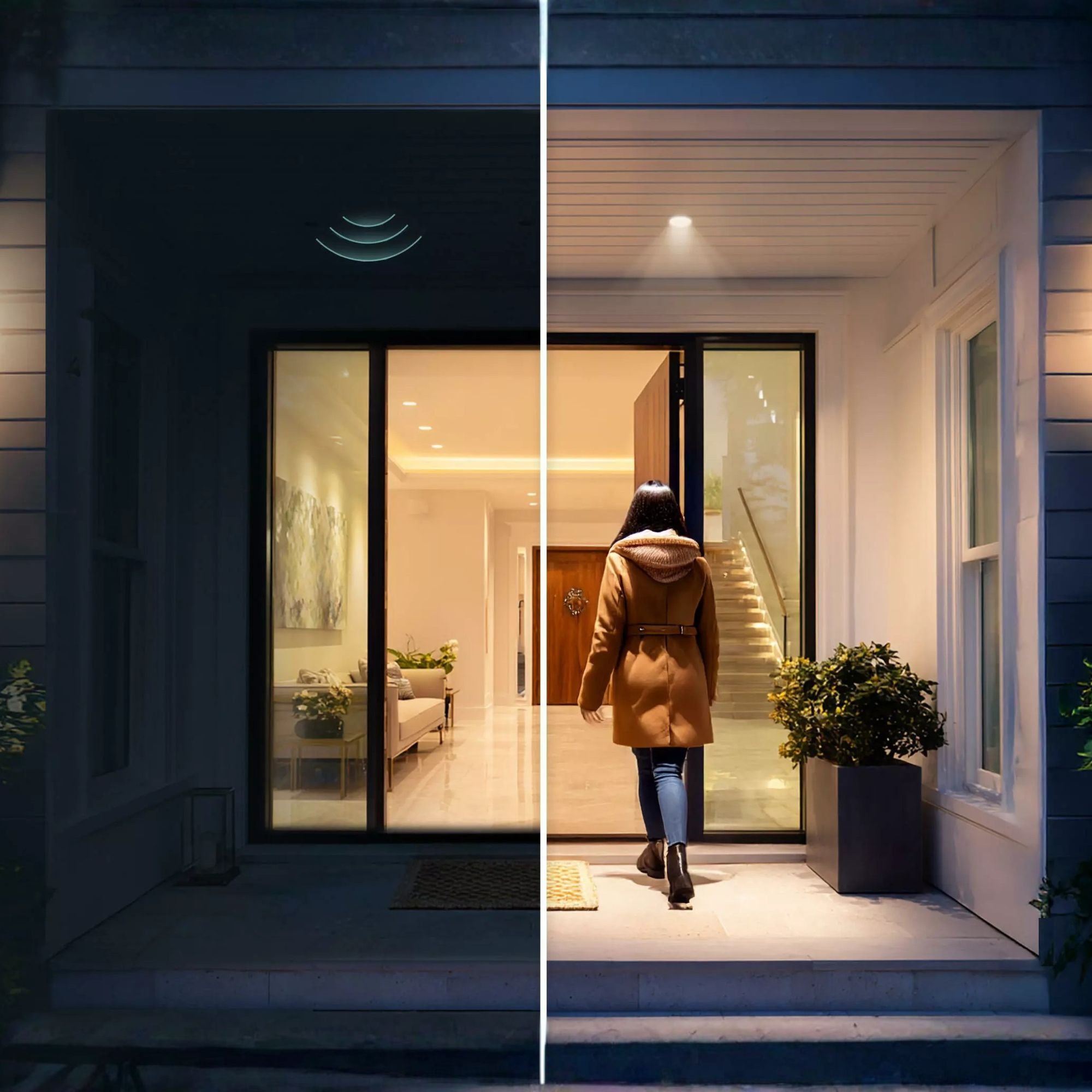 RAB SUMO-R-9/PIR 9" LED Surface Mount, 18W, 1500lm, Selectable CCT, 120V, White, Motion Sensor