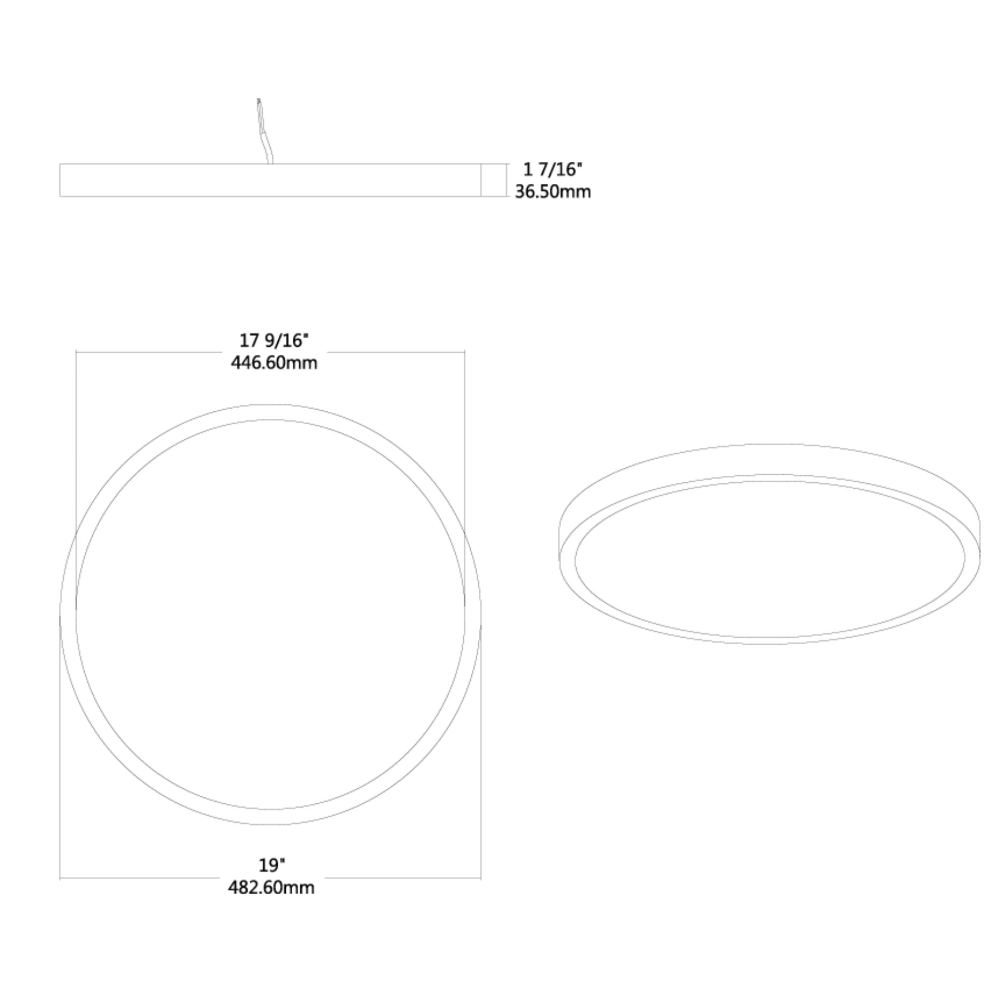 SUMO XL 19" LED Surface Mount, 5CCT, White Finish, 120-277V