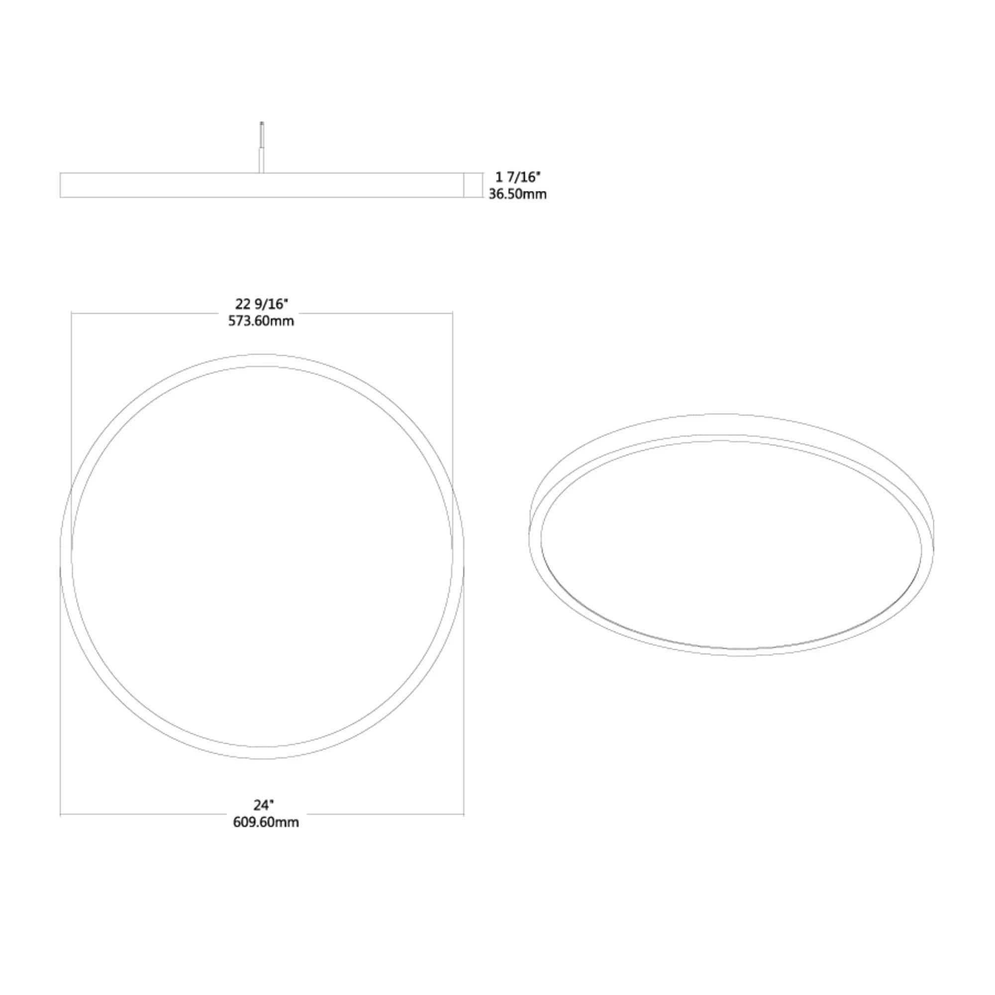 SUMO XL 24" LED Surface Mount, 5CCT, White Finish, 120-277V