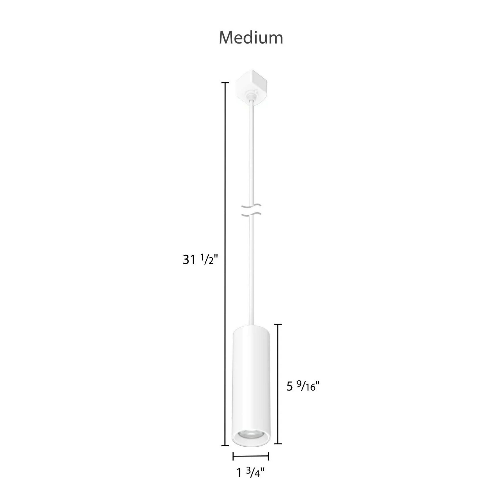 TKP Medium Track Pendant Light, 8W, 725 Lumens, 30K|40K|50K, Halo, 36°, White