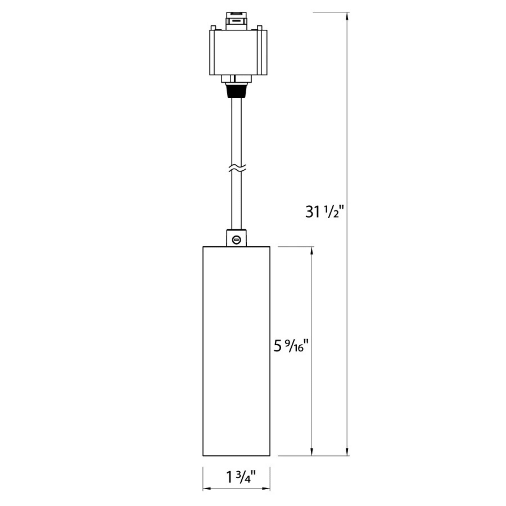 TKP Medium Track Pendant Light, 8W, 725 Lumens, 30K|40K|50K, Halo, 36°, Black