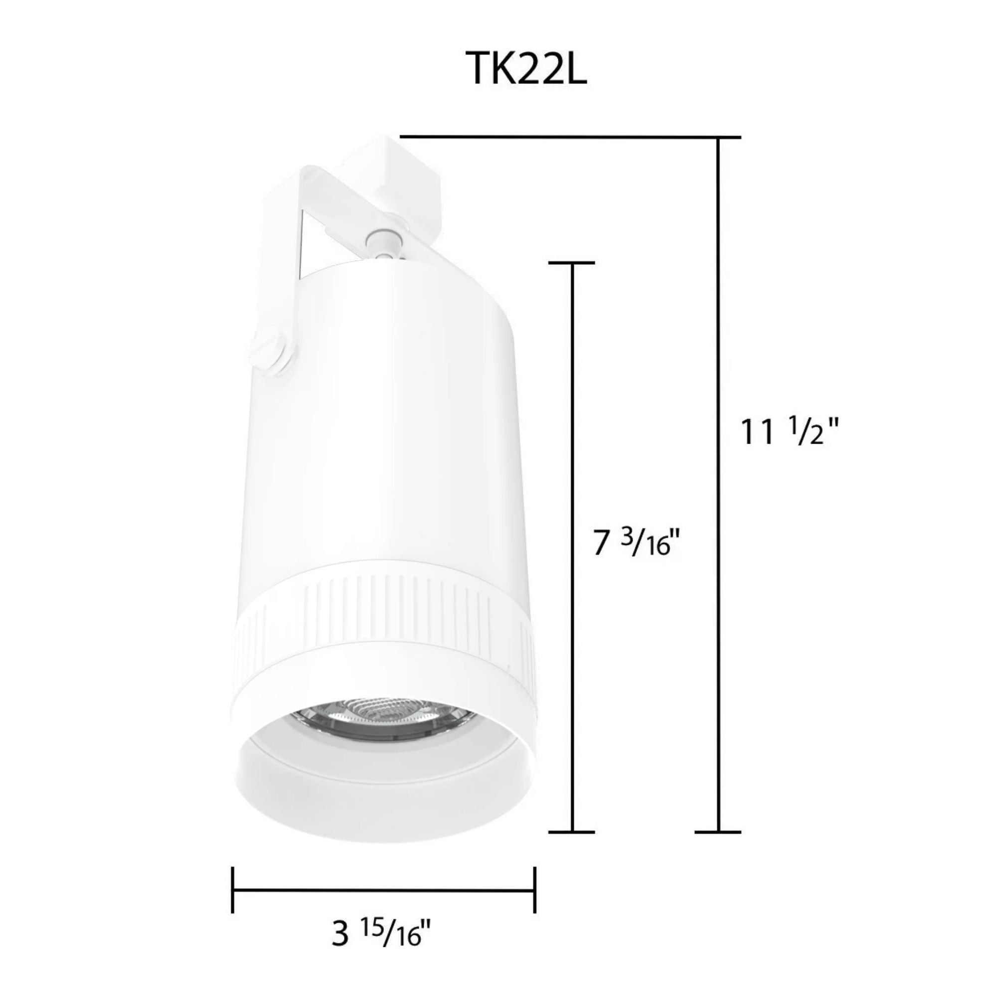 TRACK22 Large Track Head, 3100 Lumens, 5-CCT, Adjustable Optics 15° - 55°, White