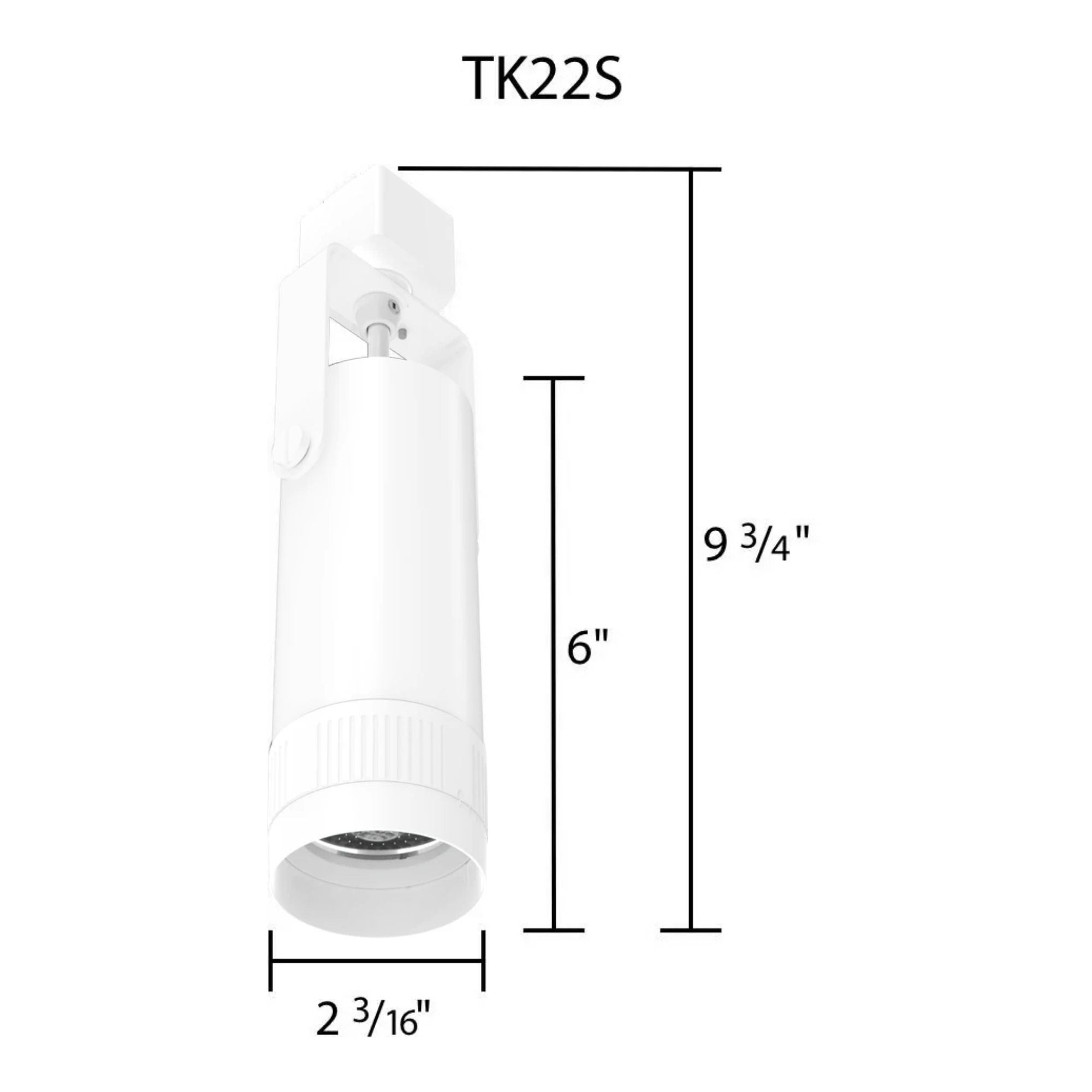 TRACK22 Small Track Head, 860 Lumens, 5-CCT, Adjustable Optics 15° - 55°, White