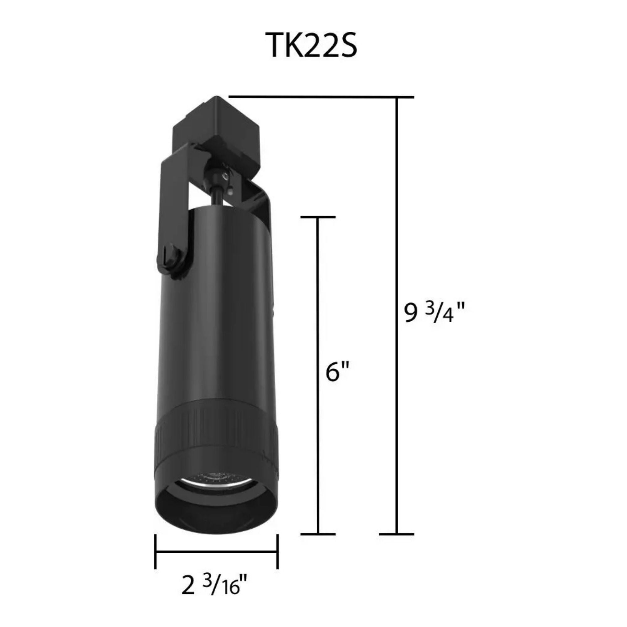 TRACK22 Small Track Head, 860 Lumens, 5-CCT, Adjustable Optics 15° - 55°, Black