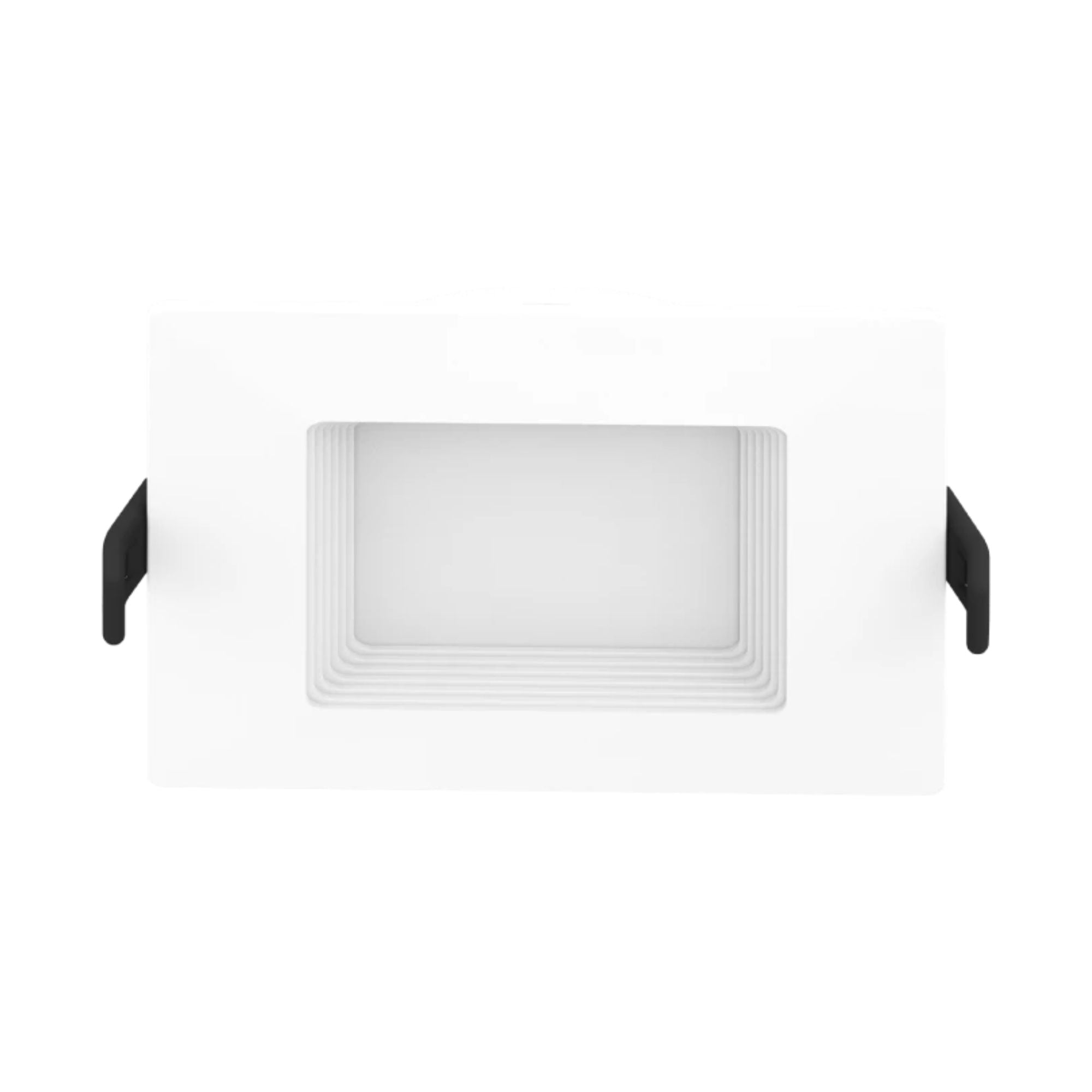 4" Square Wafer LED Downlight, 750 Lm, White Baffle Trim