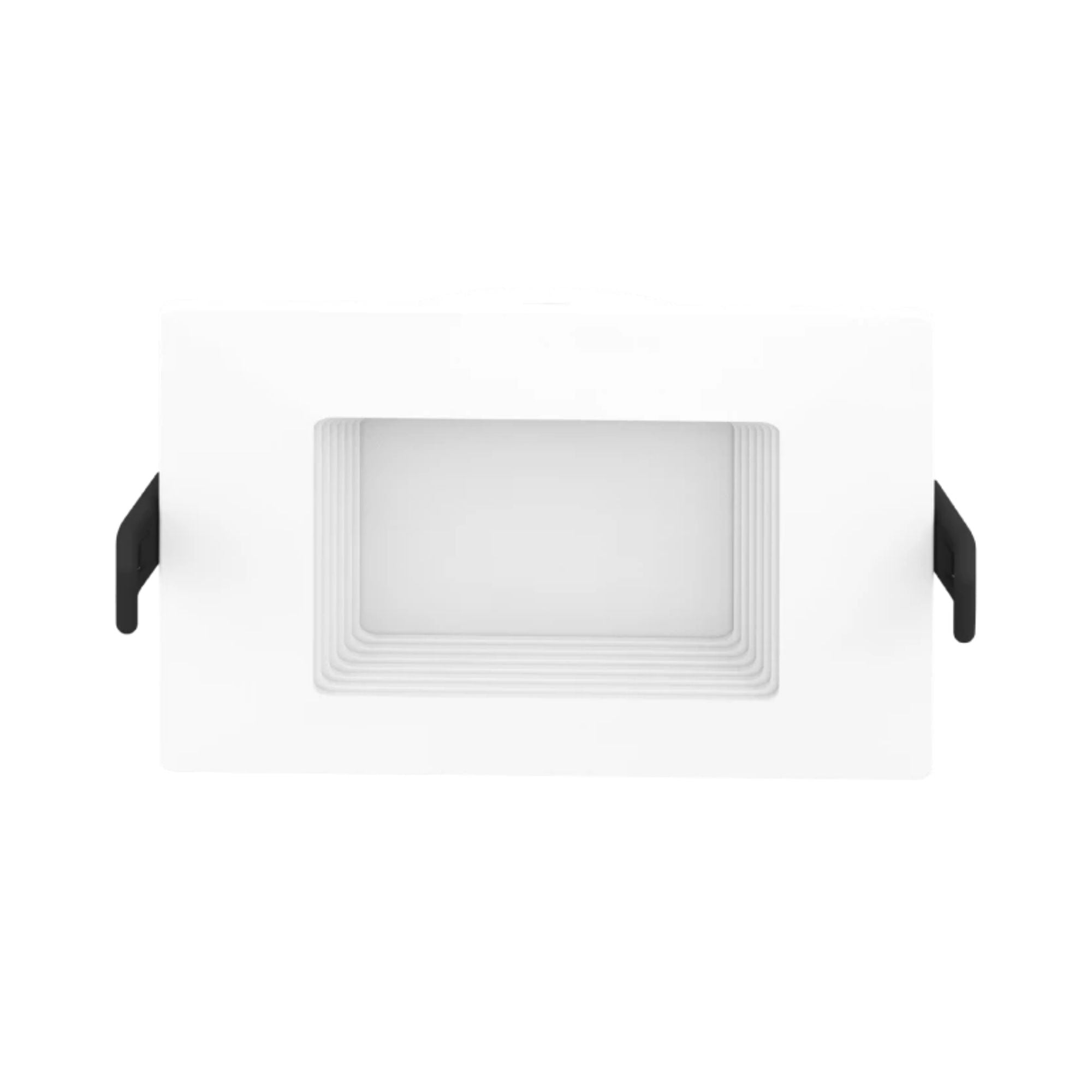 4" Square Wafer LED Downlight, 750 Lm, White Baffle Trim