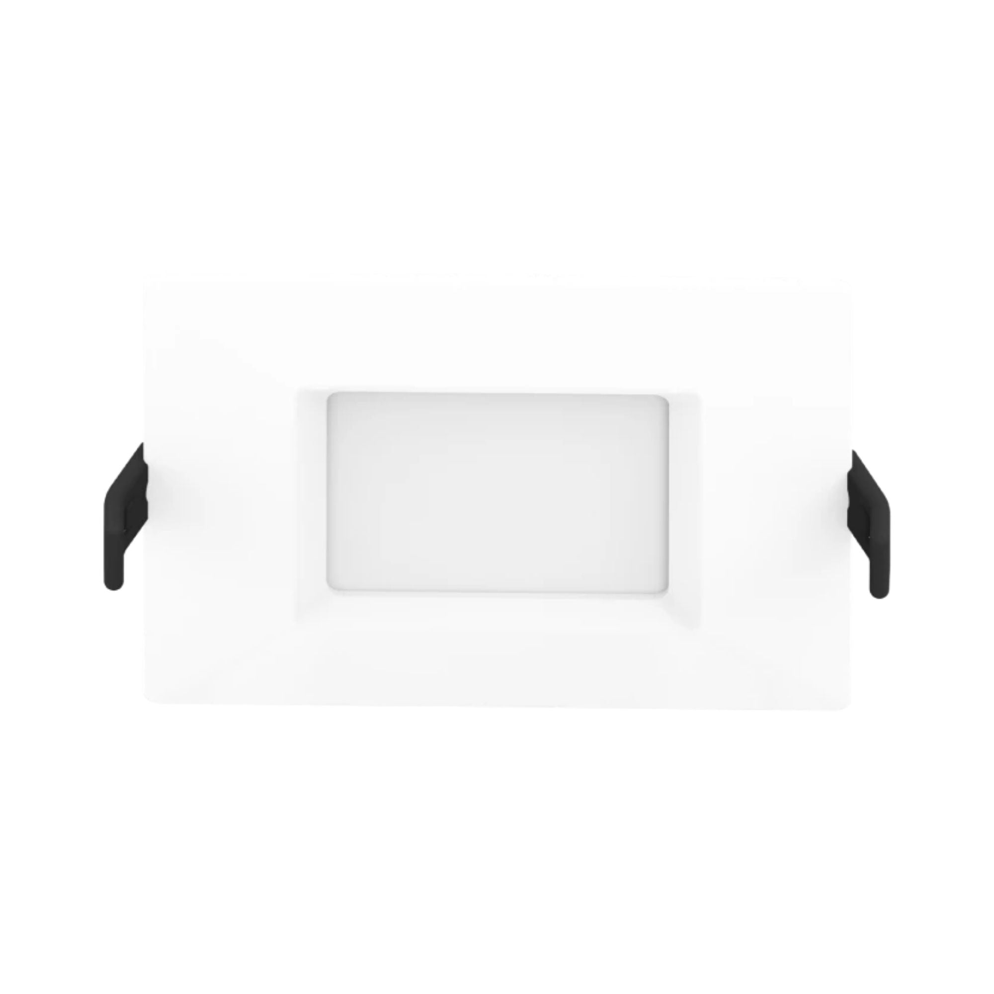 4" Square Wafer LED Downlight, 750 Lm, White Smooth Trim