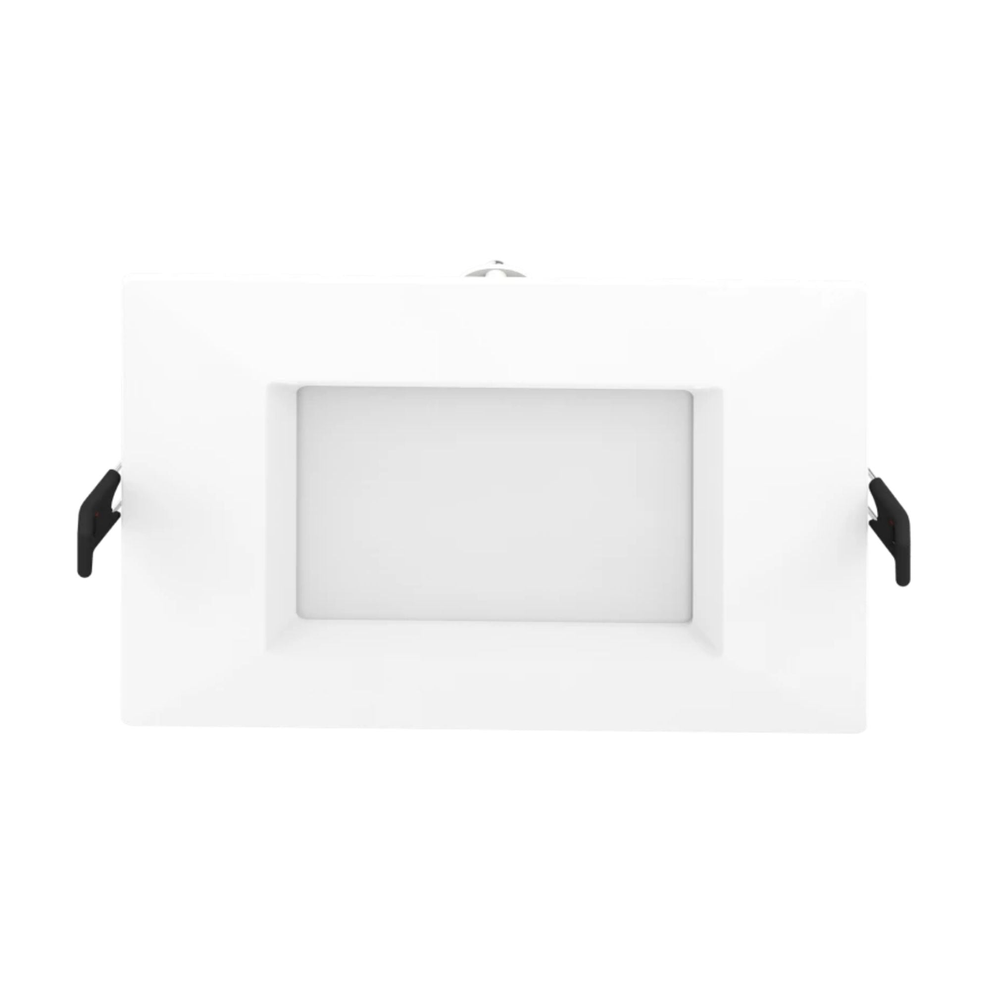 6" Square Wafer LED Downlight, 1100 Lm, White Smooth Trim