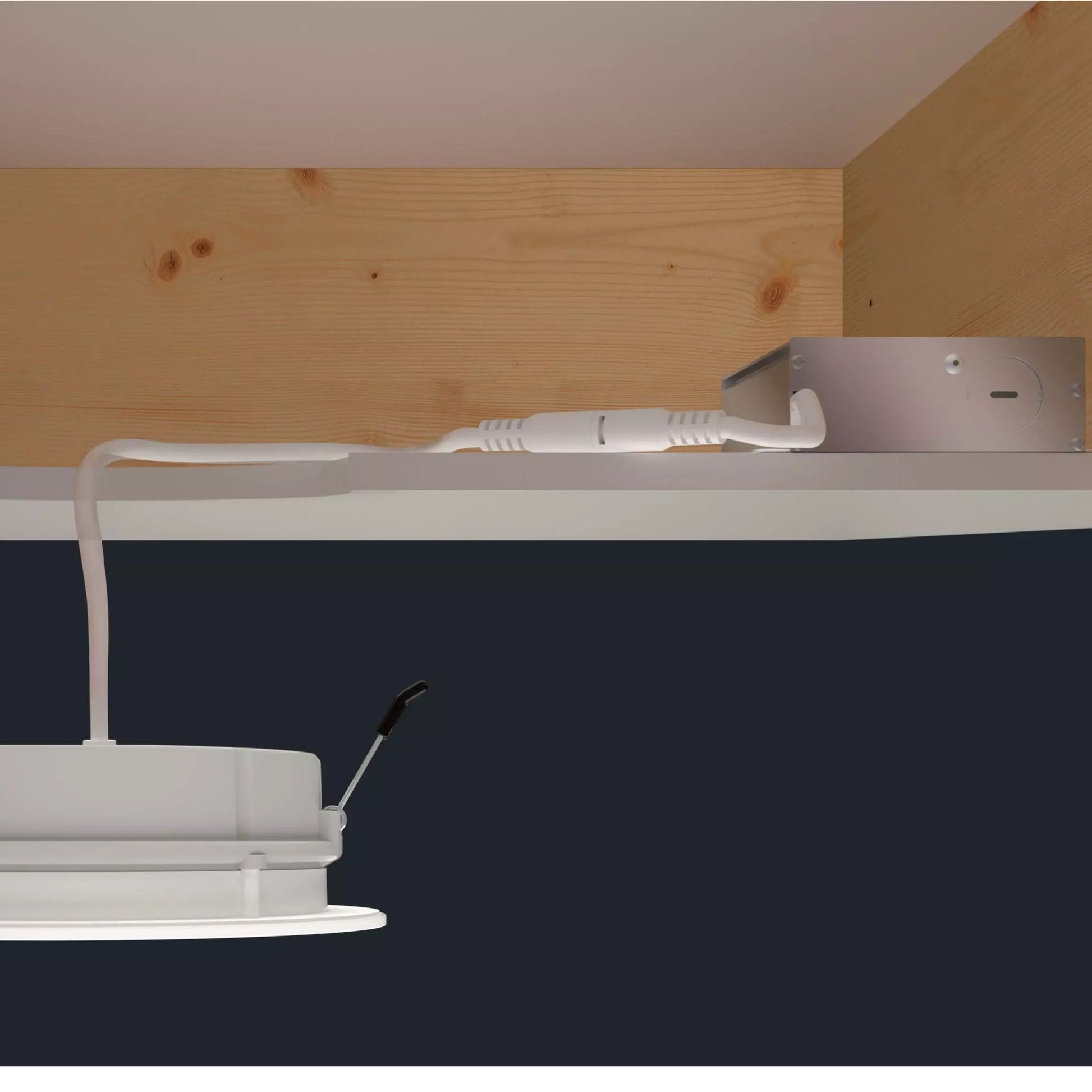 RAB Lighting - 6" Back-Lit Wafer Gimbal Downlight, 1100 Lumens, 5-CCT, White Trim | Bees Lighting