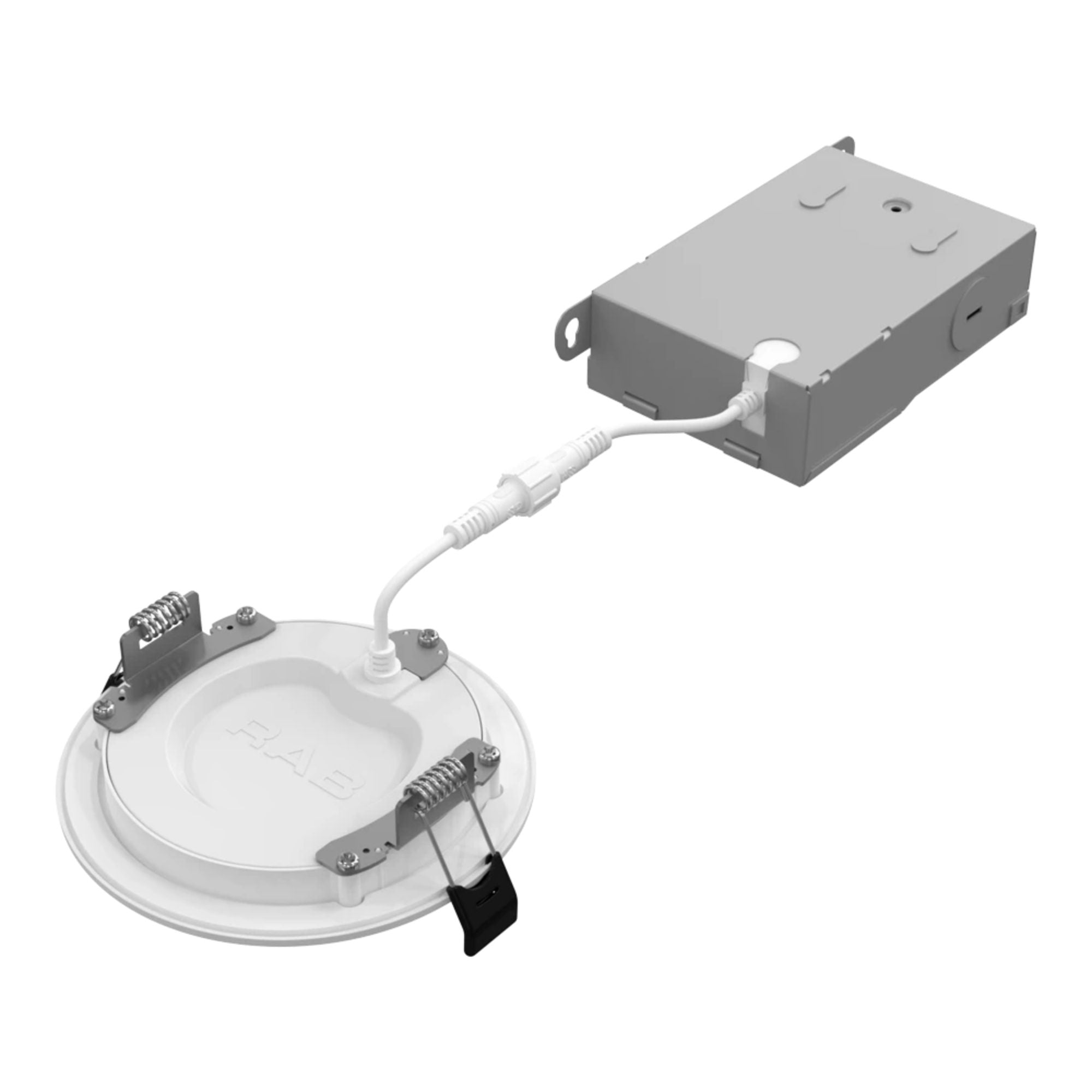 RAB Lighting - 4" Edge-Lit Wafer LED Downlight, 12W, 1100Lm, 5-CCT, 120-277V, Smooth Trim | Bees Lighting