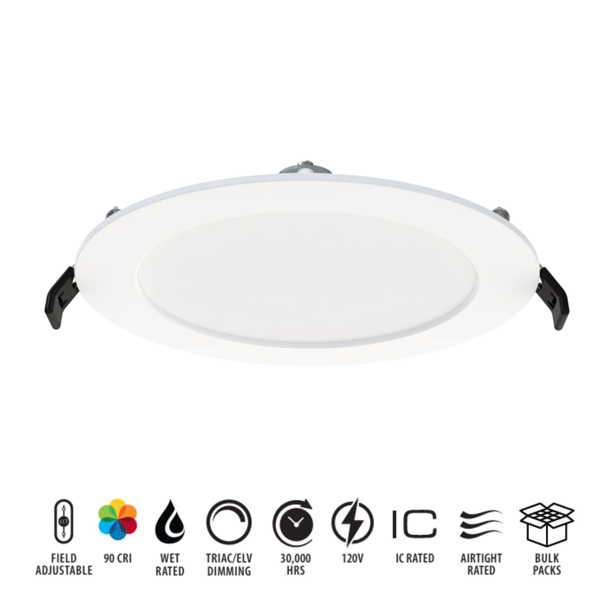 RAB WFR34-6/BP 6 in. Smooth Round Downlight 13W Selectable CCT 12-Pack