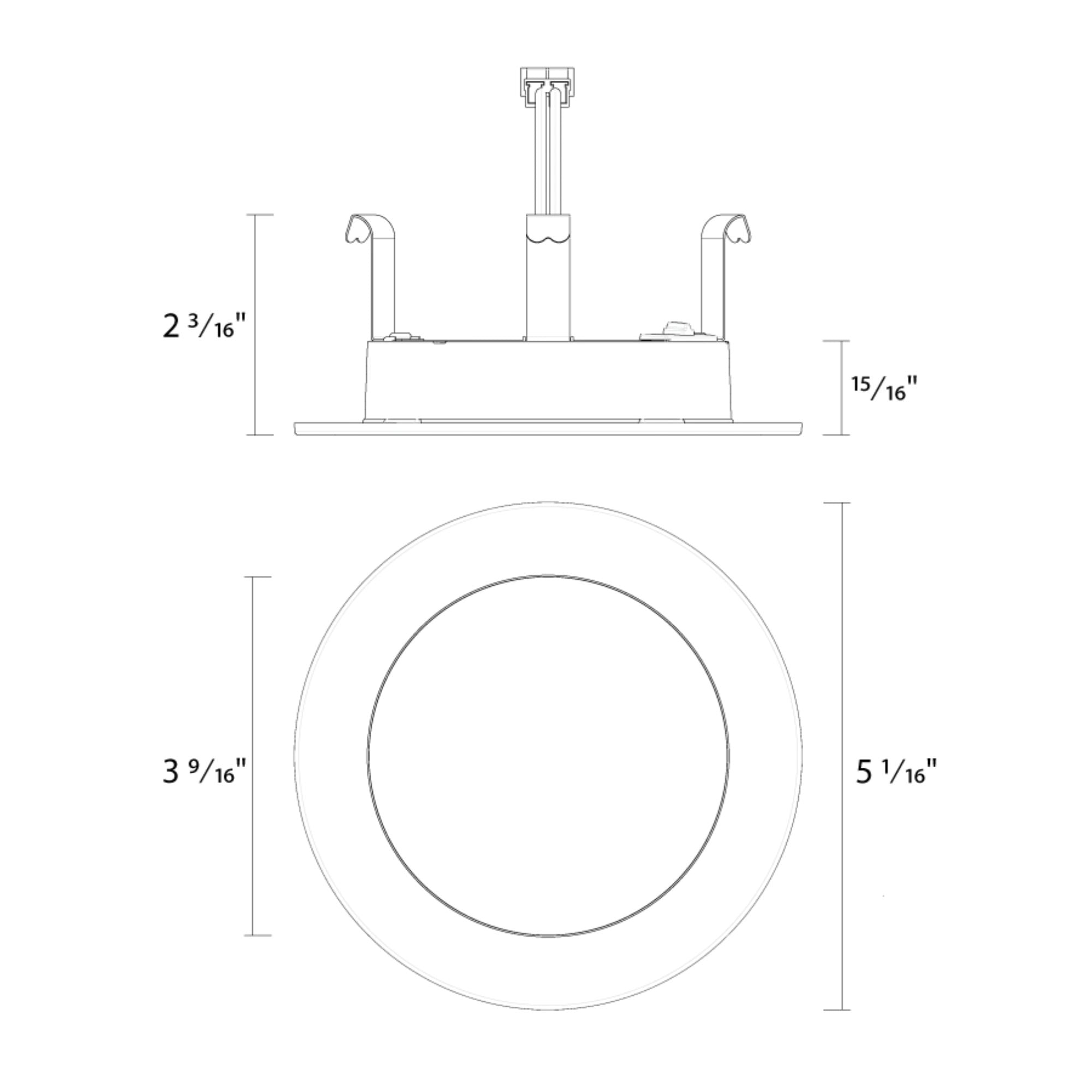 RAB Ultra Thin WFRETRO34-4-B 4 in. Smooth Retrofit Downlight 8W 800 Lumens Selectable CCT Wet Rated